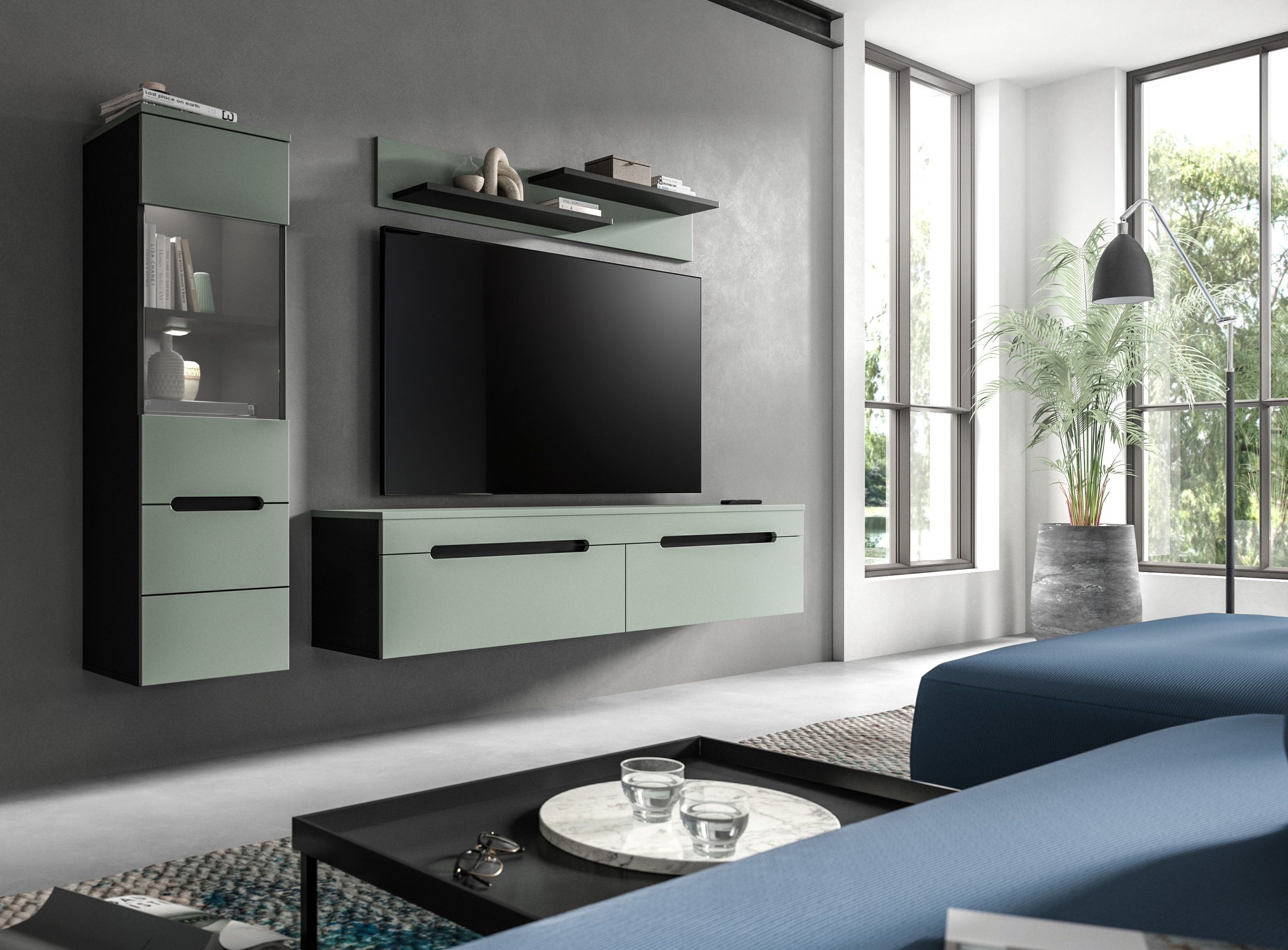 INOSIGN Wohnwand »REHAT, TOPSELLER!, 3-teilig, inkl. Beleuchtung, stehend o günstig online kaufen