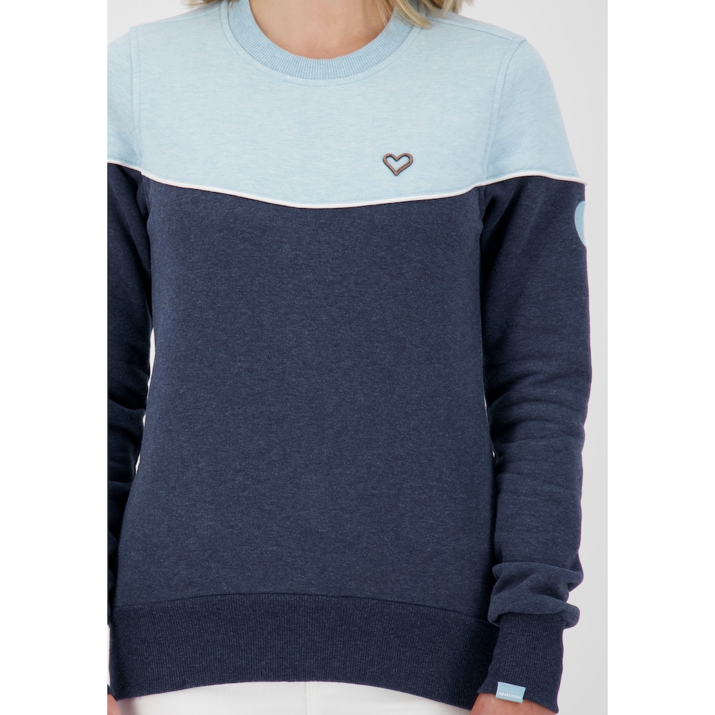 Alife & Kickin Sweatshirt »DarleenAK«, mehrfarbiger Crewneck-Sweater mit Kontrastdetails