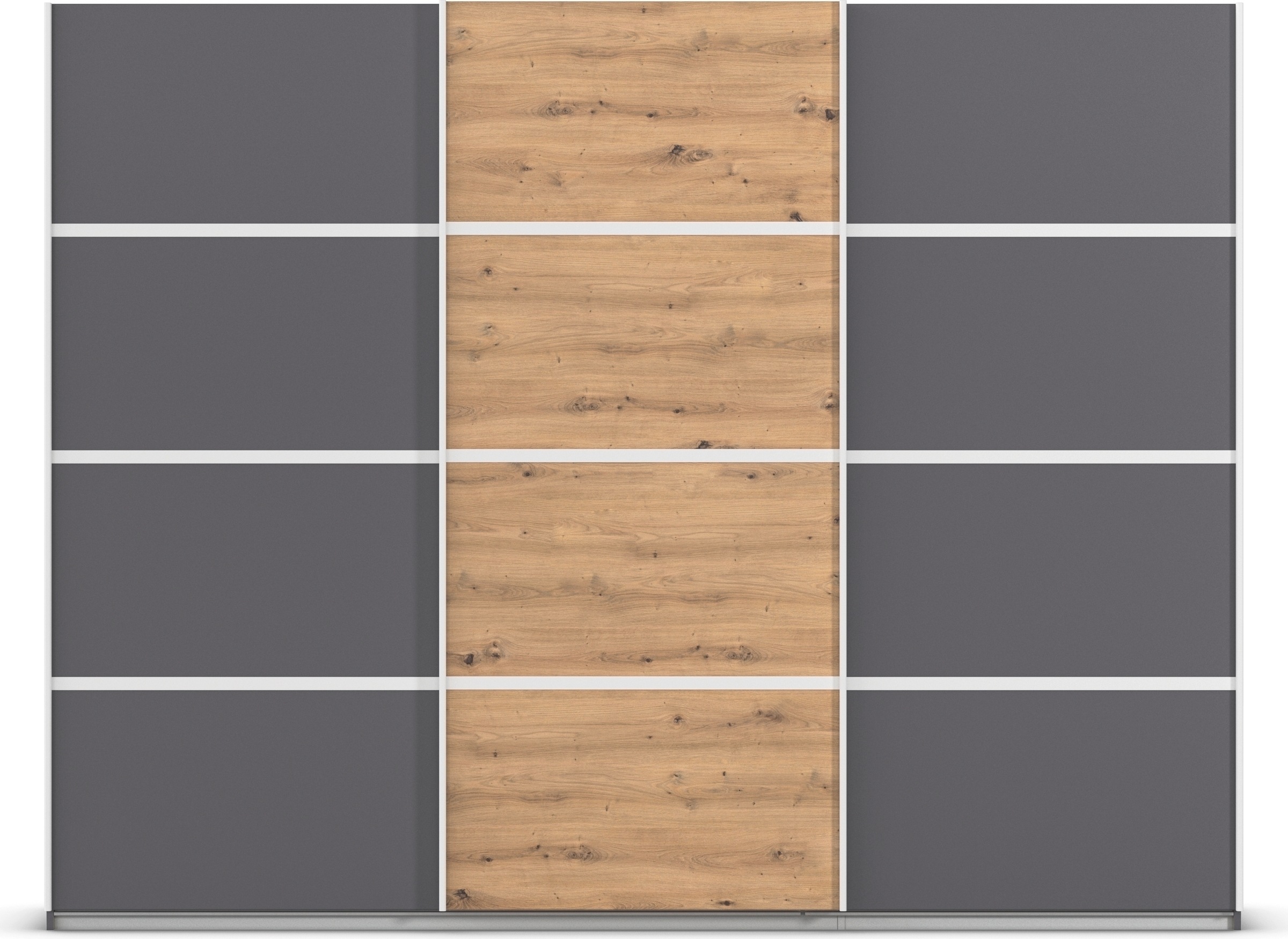 rauch Kleiderschrank »Schwebetürenschrank OTTO´s Choice Garderobe Schrank TOP ANGEBOT Avola«, (in 3 verschiedenen Ausstattungen BASIC/CLASSIC/PREMIUM), mit eleganten Zierleisten in Chrom, Schwarz oder Weiß MADE IN GERMANY