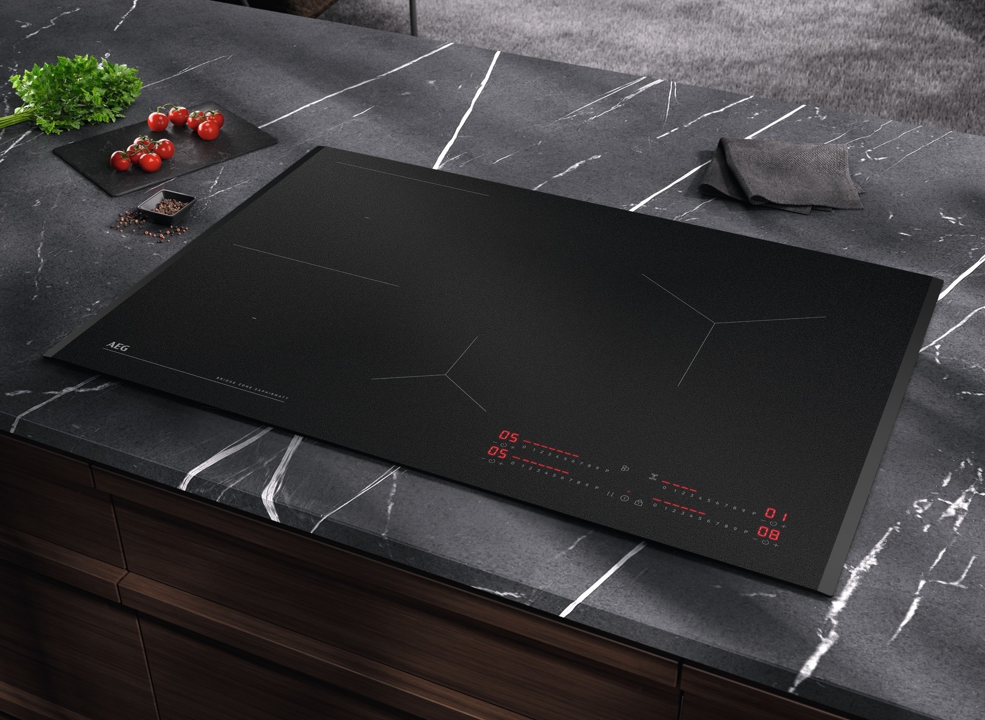 AEG Induktions-Kochfeld »TII84B0FFZ« SaphirMatt® - 10× kratzresistenter & Anti‑Fingerprint, Made in Germany