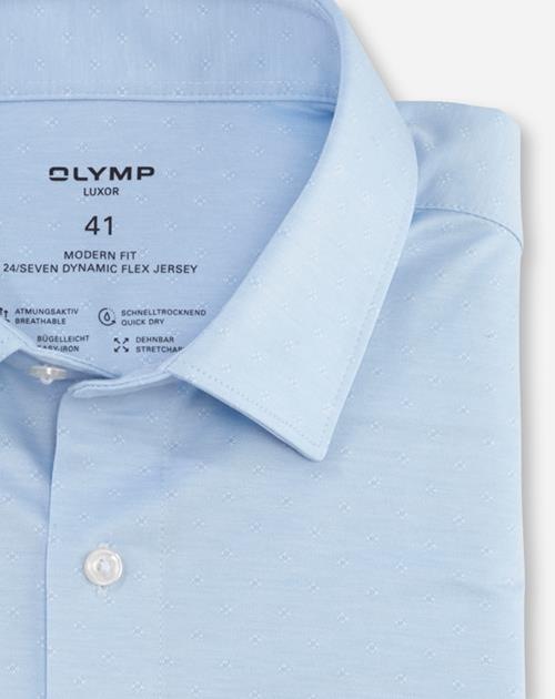 OLYMP Businesshemd »Luxor 24/Seven Modern Fit« mit Dobby-Webmuster mit Farbakzentuierung