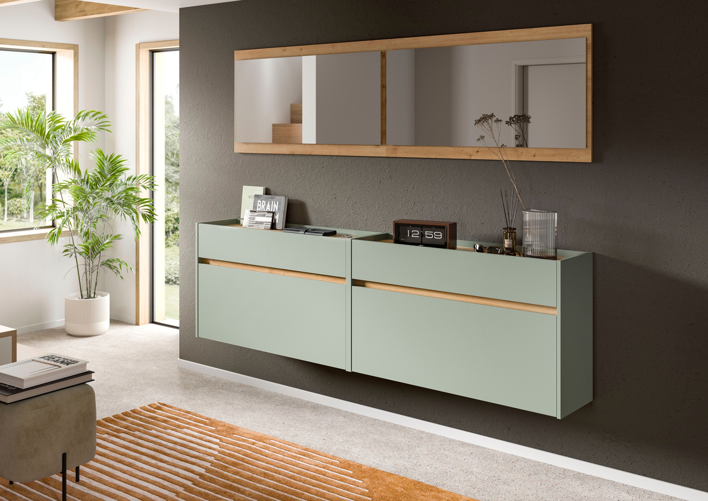 INOSIGN Garderoben-Set »EVRID, 4-teilig, Breite 220 cm, individuell hängbar günstig online kaufen