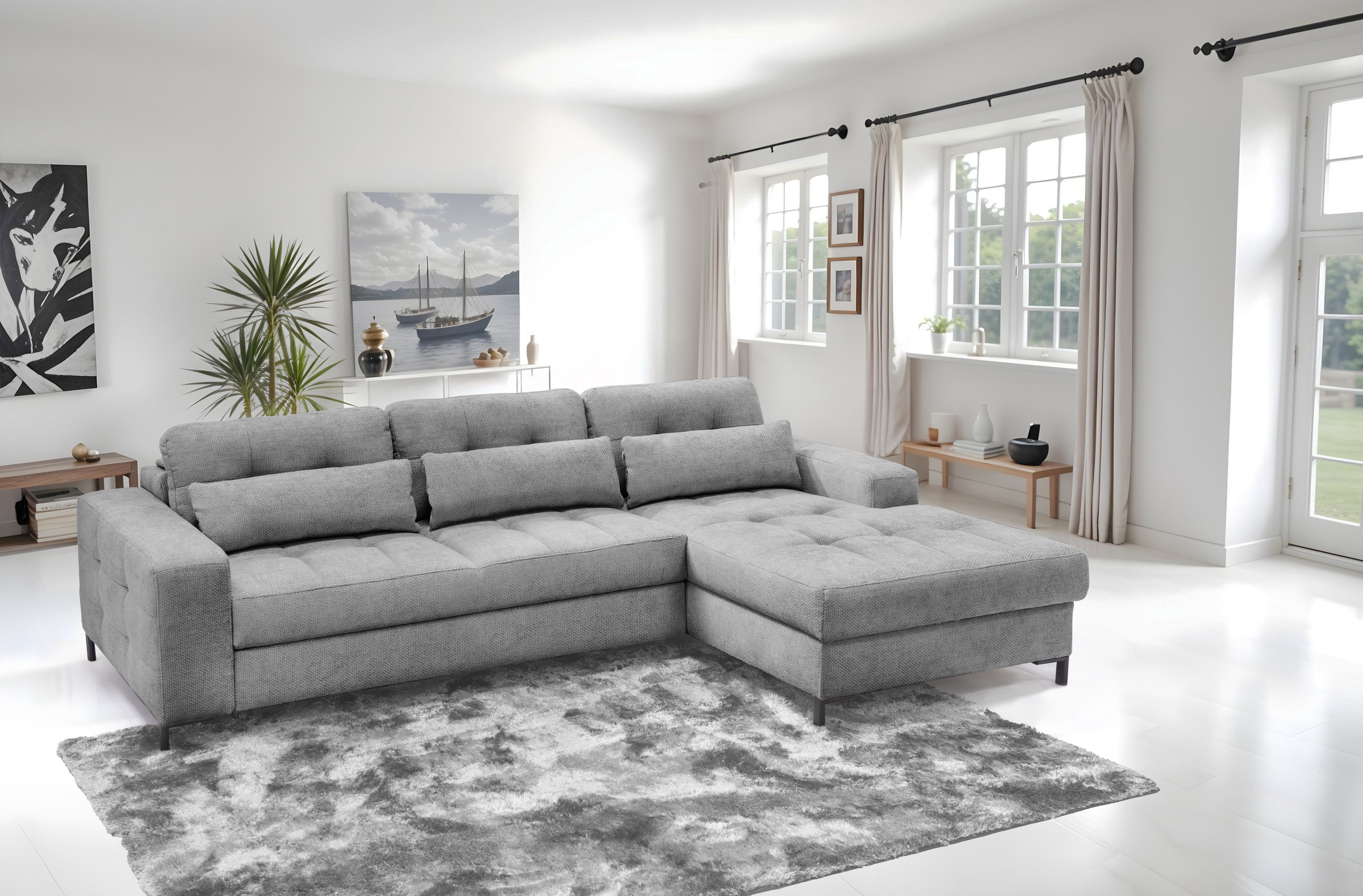 exxpo - sofa fashion Ecksofa »Bonito, mit Rücken- und Sitztiefenverstellung günstig online kaufen