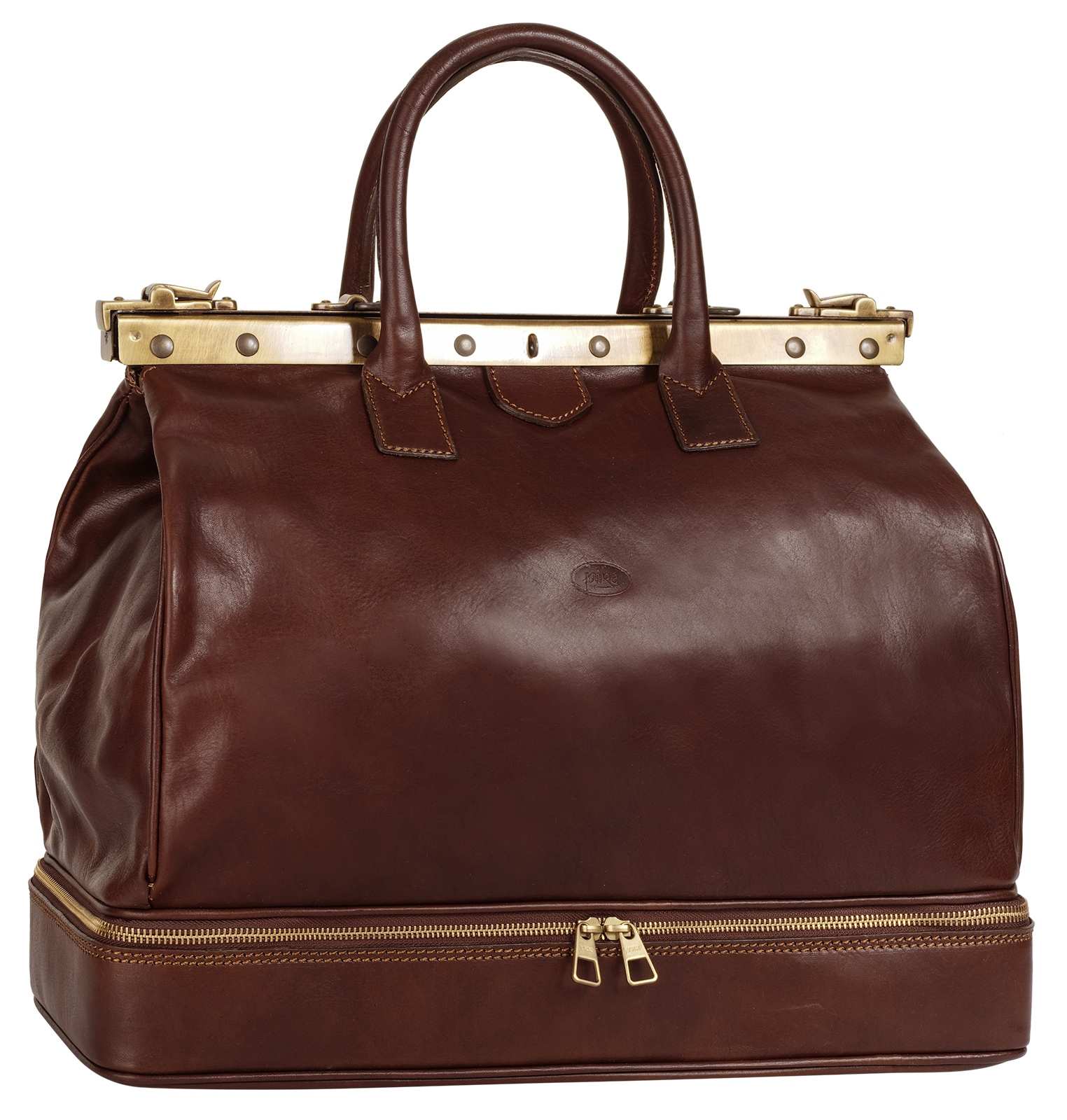 Piké Reisetasche echt Leder, Made in Italy