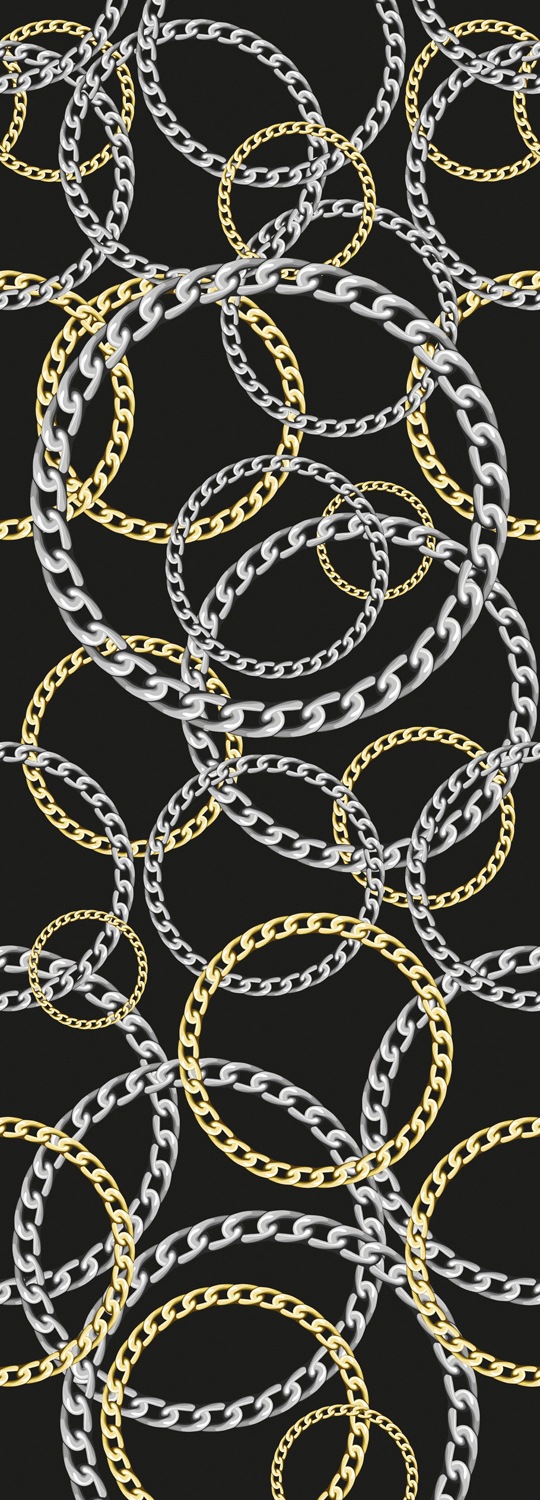 queence Vinyltapete »Fashion Chains«, bedruckt-Barock-Antikoptik-Kunst, 90x günstig online kaufen