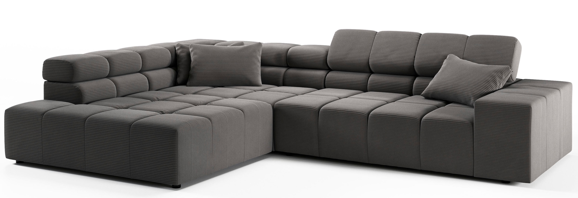 INOSIGN Ecksofa »Ancona incl. Kopfteilverstellung, OTTOs Choice, Breite 319cm, L-Form«, wahlweise motorische Sitztiefenverstellung, auch in Cord + Easy Care
