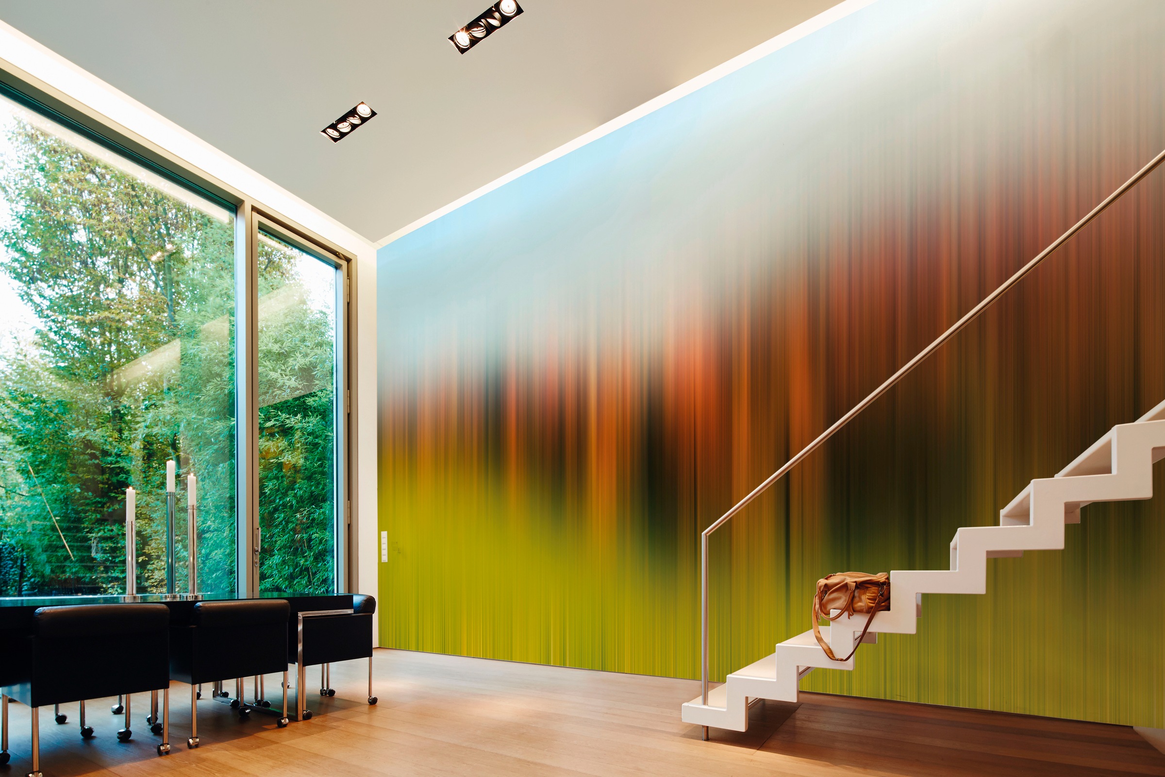 Architects Paper Fototapete »Atelier 47 Diffused Tree Row 2«, abstrakt, Vlies, Wand, Schräge, Decke
