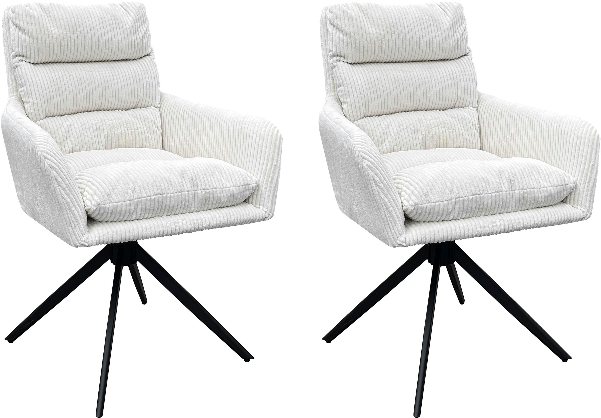 byLIVING Esszimmerstuhl »Pura« (Set) 2 Stk.Sitzschale 360°drehbar, Metall s günstig online kaufen