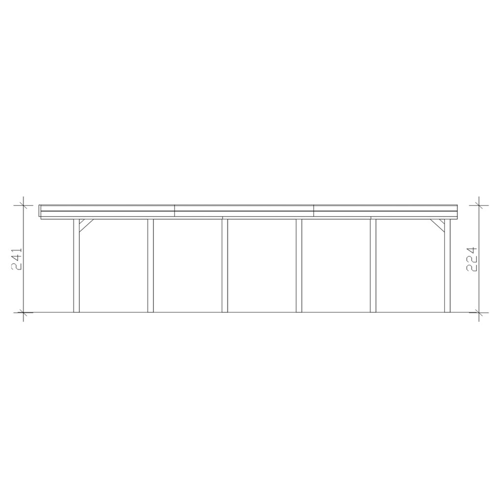 Skanholz Einzelcarport »Friesland«, Fichtenholz, 270 cm, grün