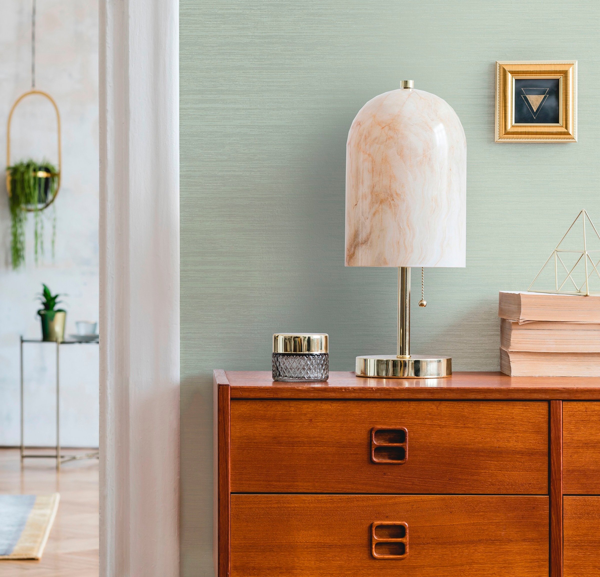 Boutique Vliestapete »Boutique - Vliestapete Gilded Texture Sage  - 10mx52cm« unifarben mit Farbeinsätzen Boutique - Vliestapete Gilded Texture Sage  - 10mx52cm