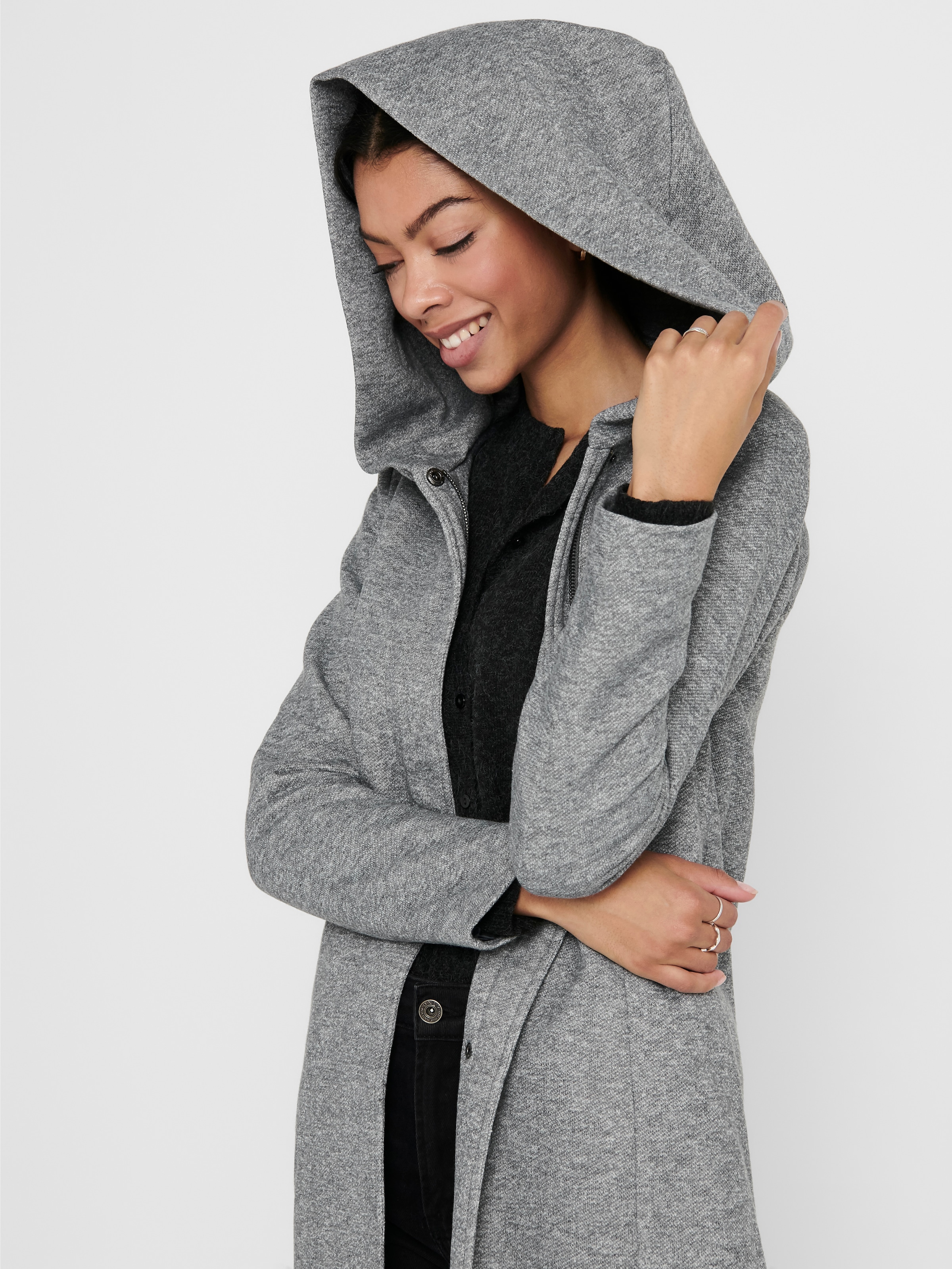 ONLY Kurzmantel »ONLSEDONA LIGHT COAT OTW NOOS« verdeckte Knopfleiste