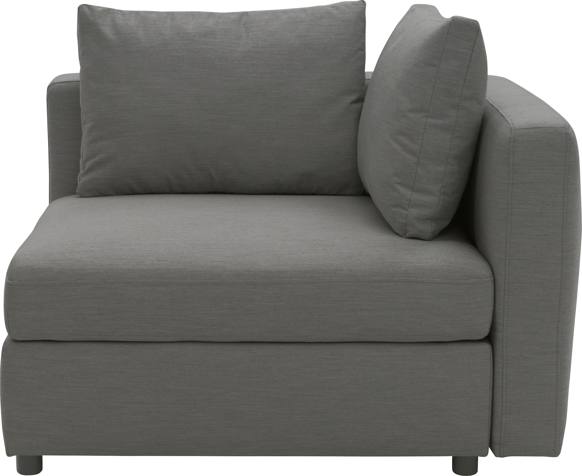 DOMO collection Sofa-Eckelement »Solskin, individuell erweiterbar/kombinierbar«, mit losen Kissen. Rücken- und Seitenteile als Stecksystem.