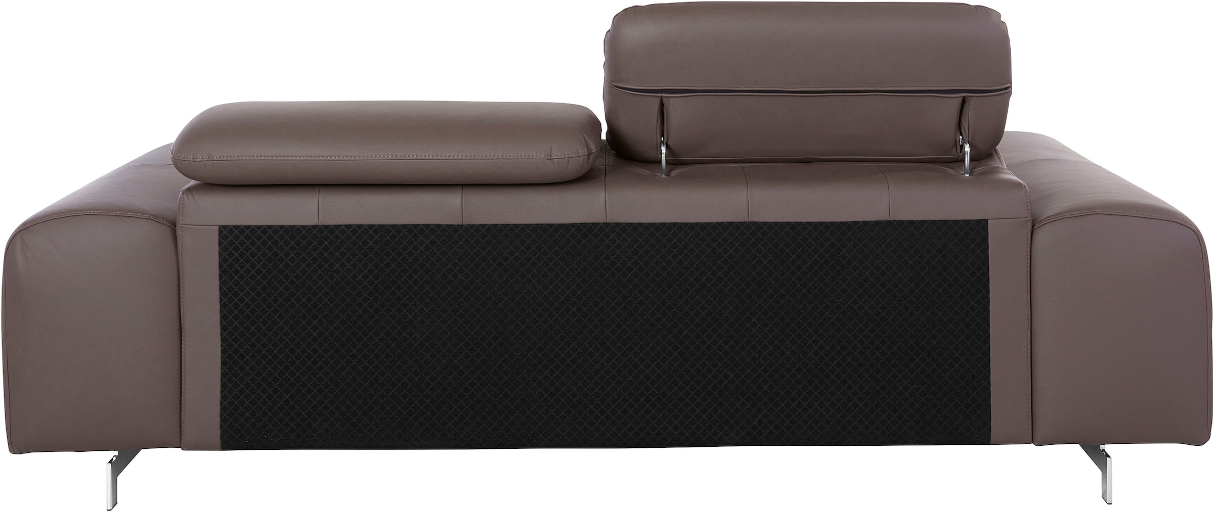 COTTA 3-Sitzer »Chef«, Big-Sofa mit Kopfteilverstellung, edle Metallkufen