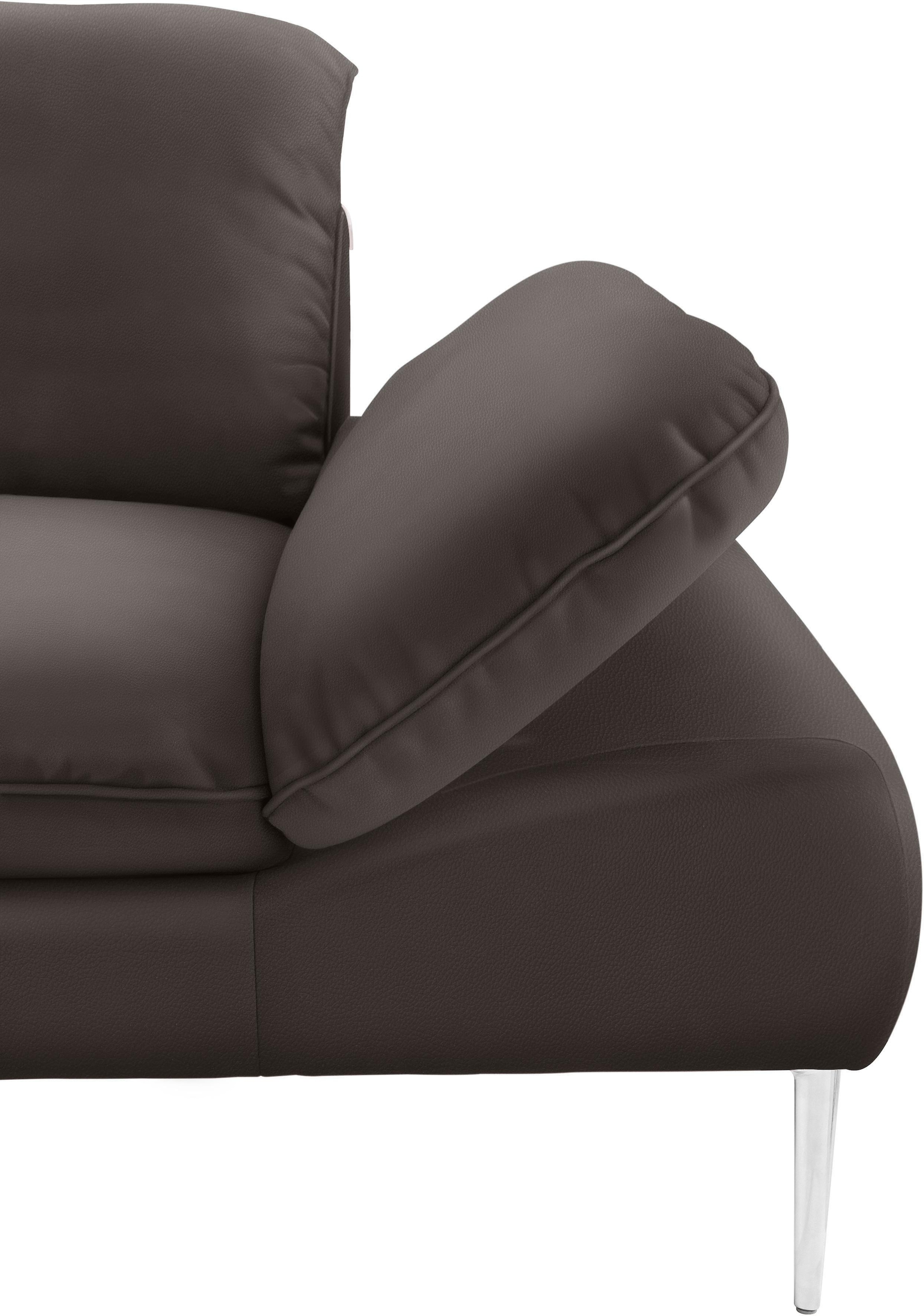 W.SCHILLIG Ecksofa »enjoy&MORE, Designsofa, elegant und bequem, L-Form«, mit Sitztiefenverstellung, Füße Chrom glänzend, Breite 310 cm