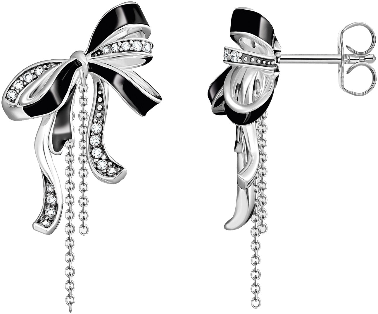 THOMAS SABO Paar Ohrhänger »Schleifen-Ohrringe Lovely Romance, H2310-691-11«, mit Zirkonia (synth.)
