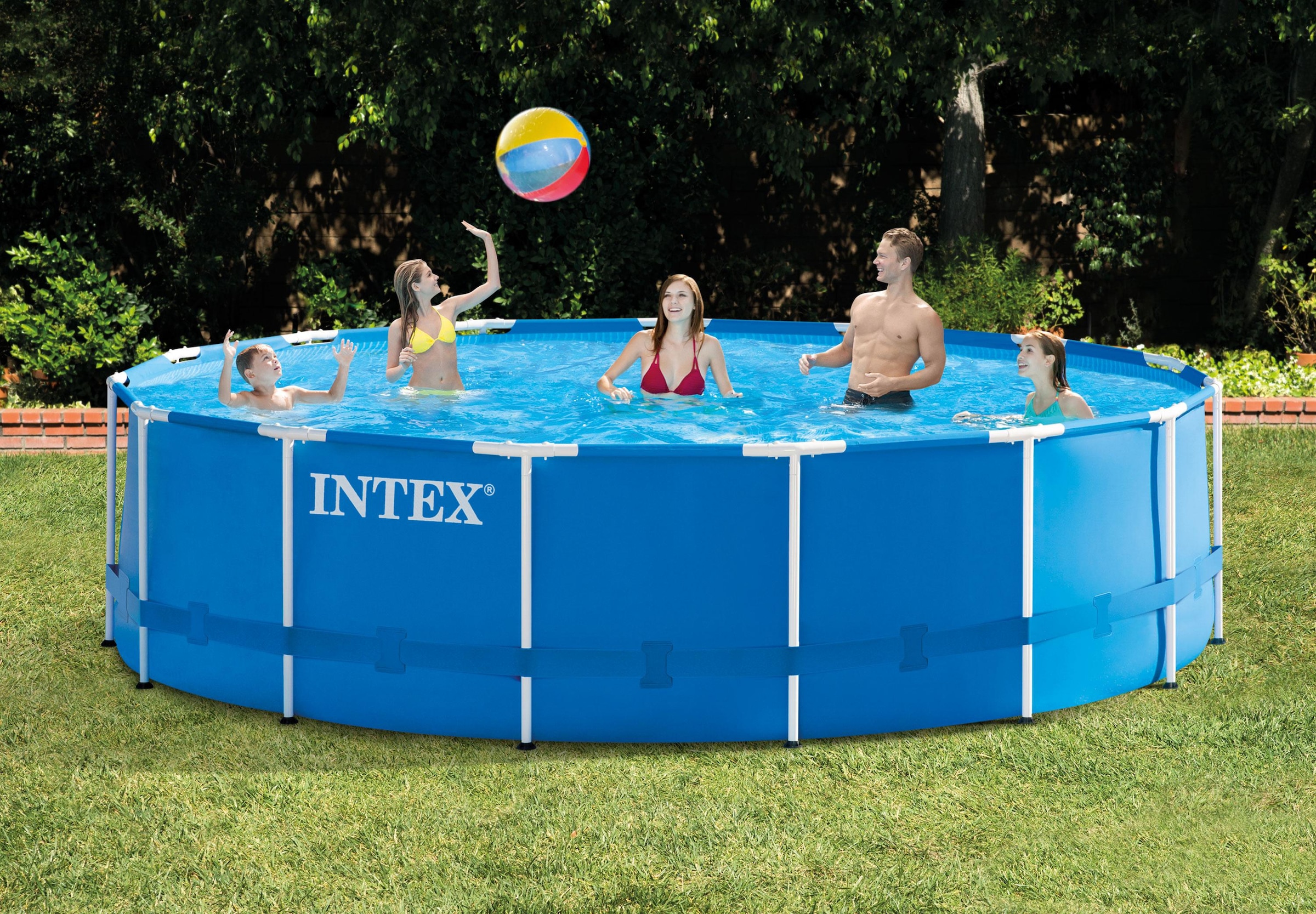 Intex Pool Metal Frame Pool Komplett Set Intex Set 5 Tlg Online Kaufen Quelle De