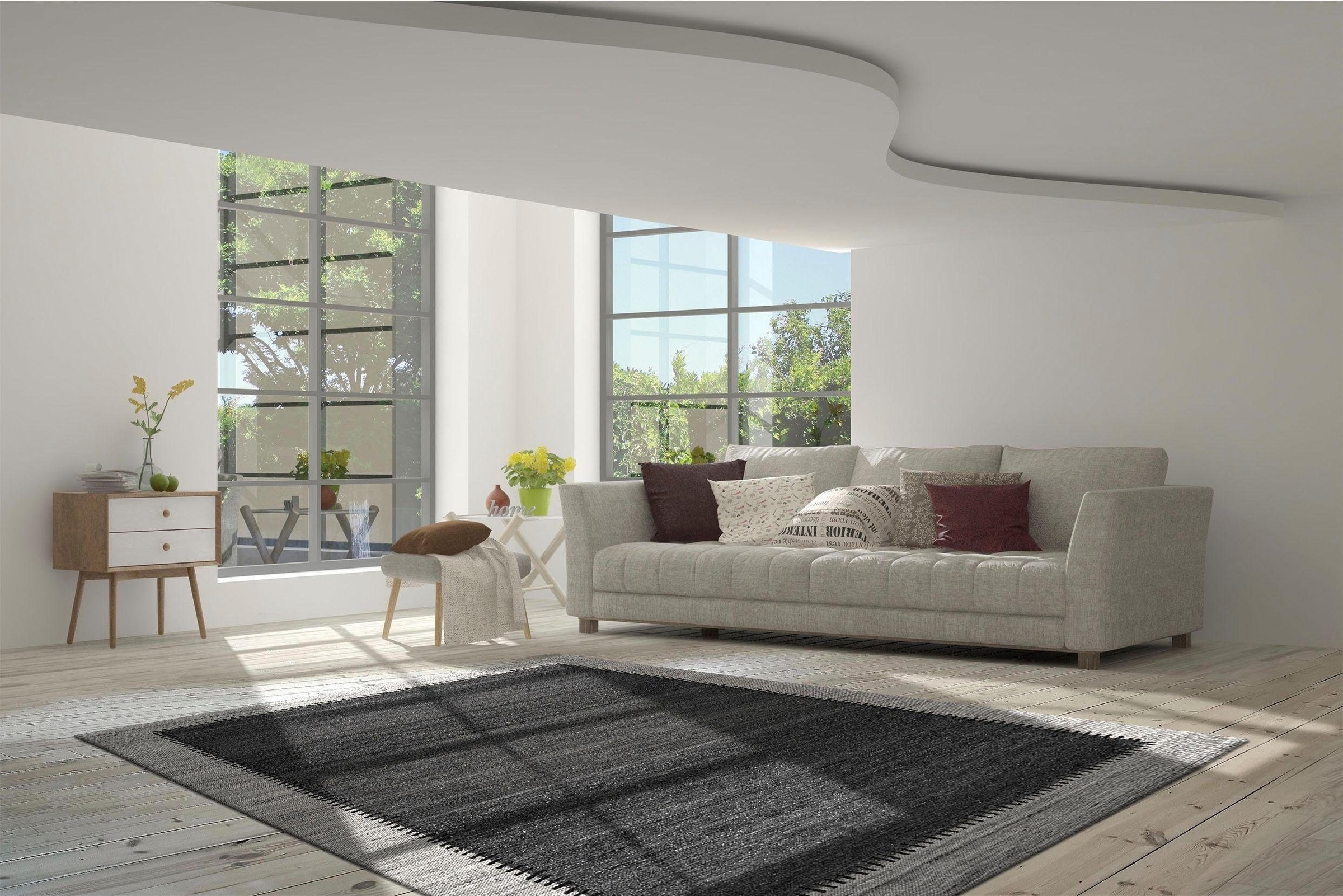 calo-deluxe Teppich »Roxy 450«, rechteckig, 6 mm Höhe, Flachgewebe, Wohnzimmer
