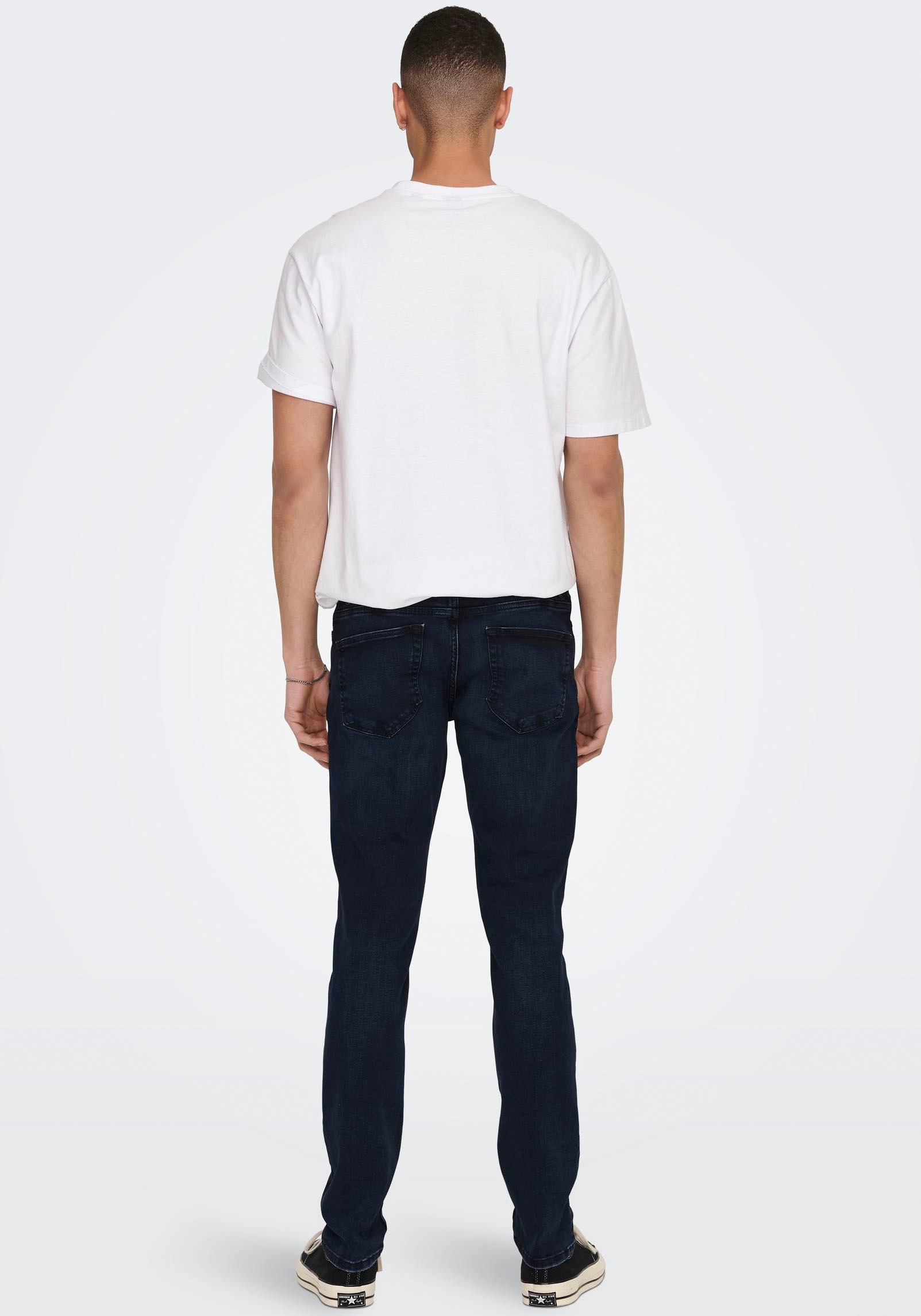 ONLY & SONS Slim-fit-Jeans »OS ONSLOOM SLIM BLUE GREY 40«, mit Destroyed Effekt