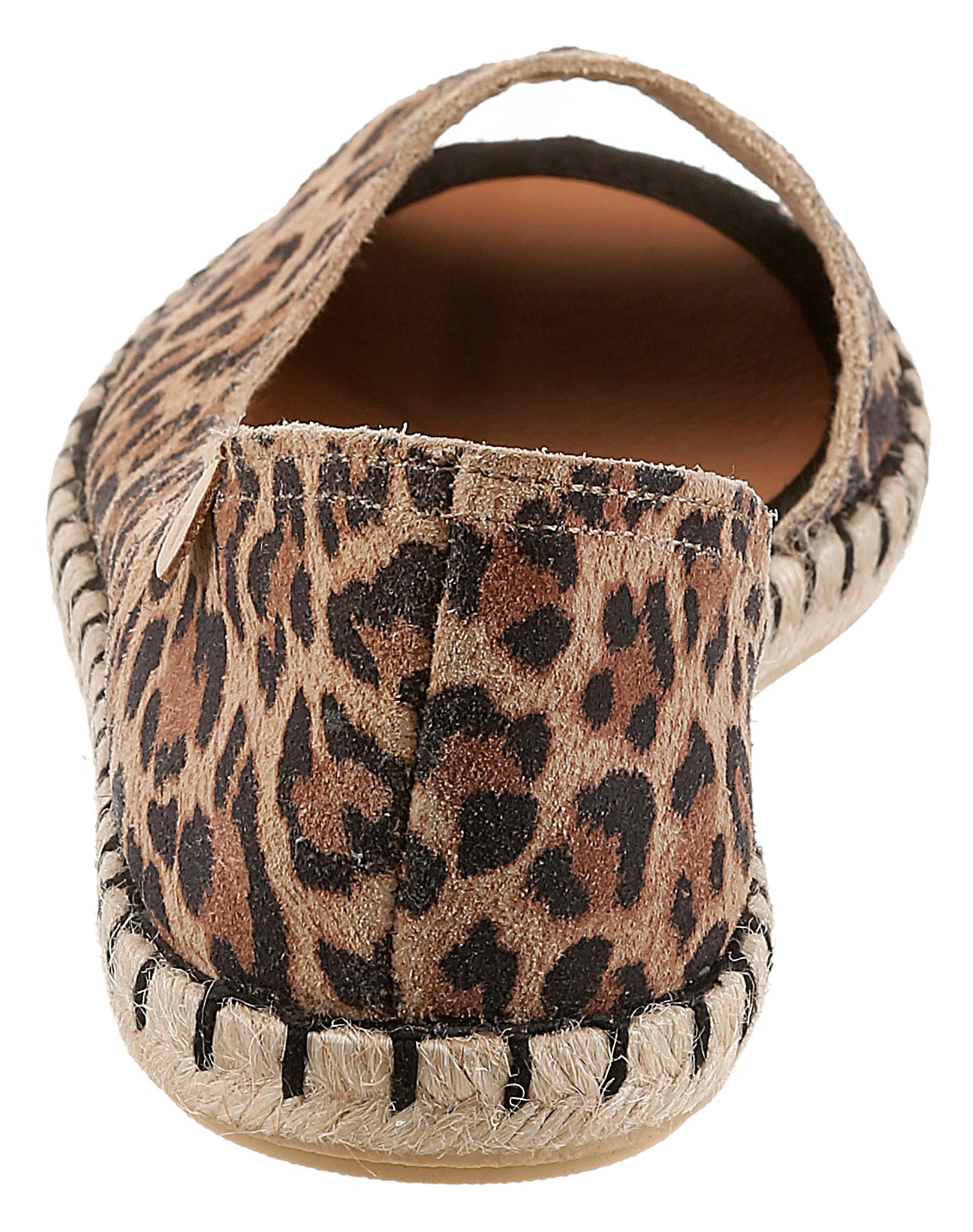 VERBENAS Espadrille »CRUZ LEO«  Sommerschuh, Urlaubsschuh, Leo-Look, mit Zehenöffnung