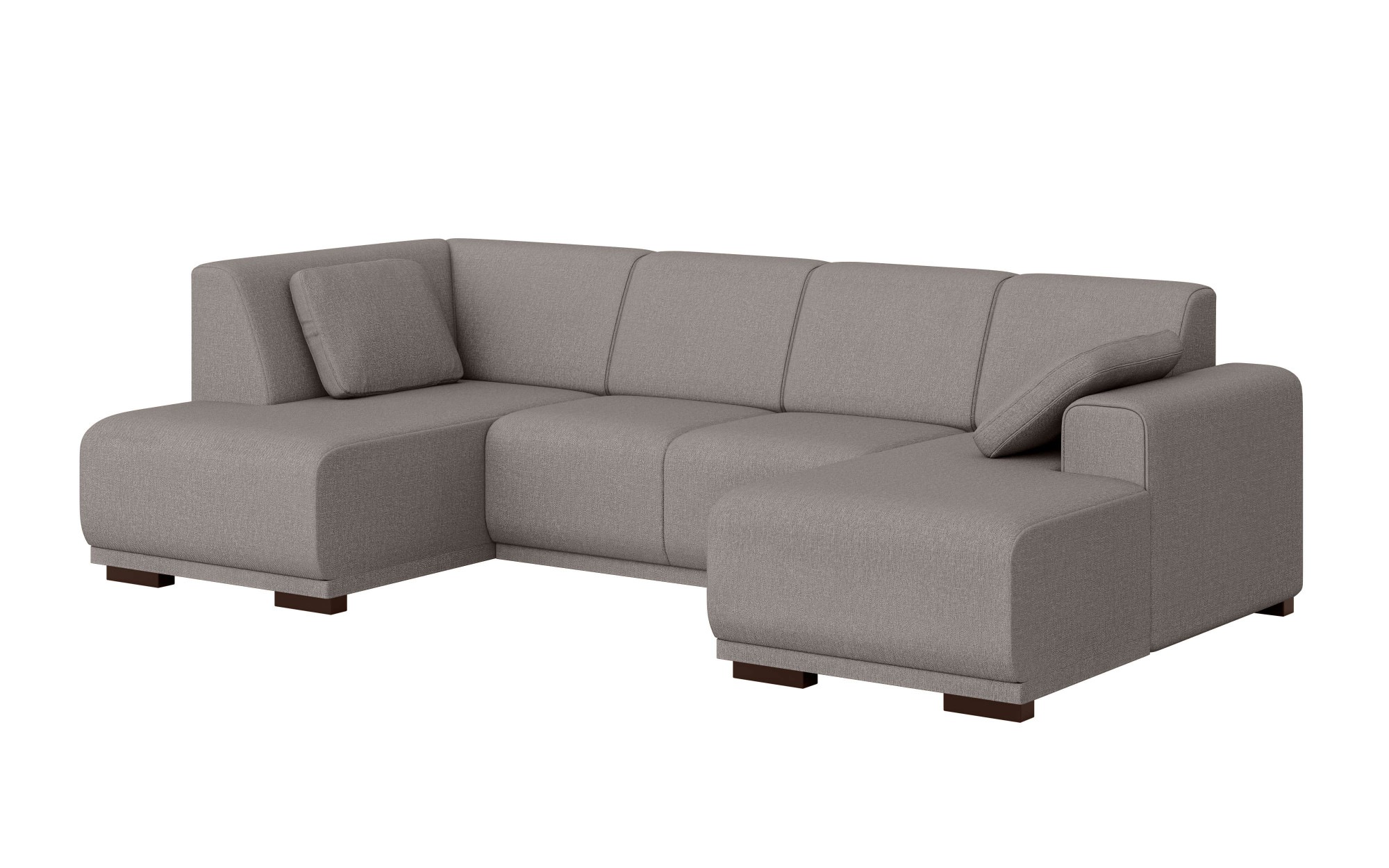 Home affaire Wohnlandschaft »BORNHOLM U-Form mit Recamiere rechts/links, B/T/H: 300/162/85 cm«, U-Form mit Wellenunterfederung, Recamiere rechts oder links bestellbar