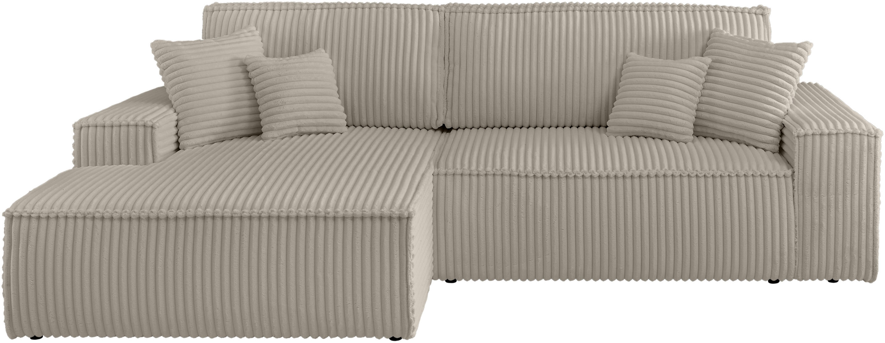 andas Ecksofa »FINNLEY Schlafsofa 267 cm, L-Form mit Schlaffunktion & Bettk günstig online kaufen