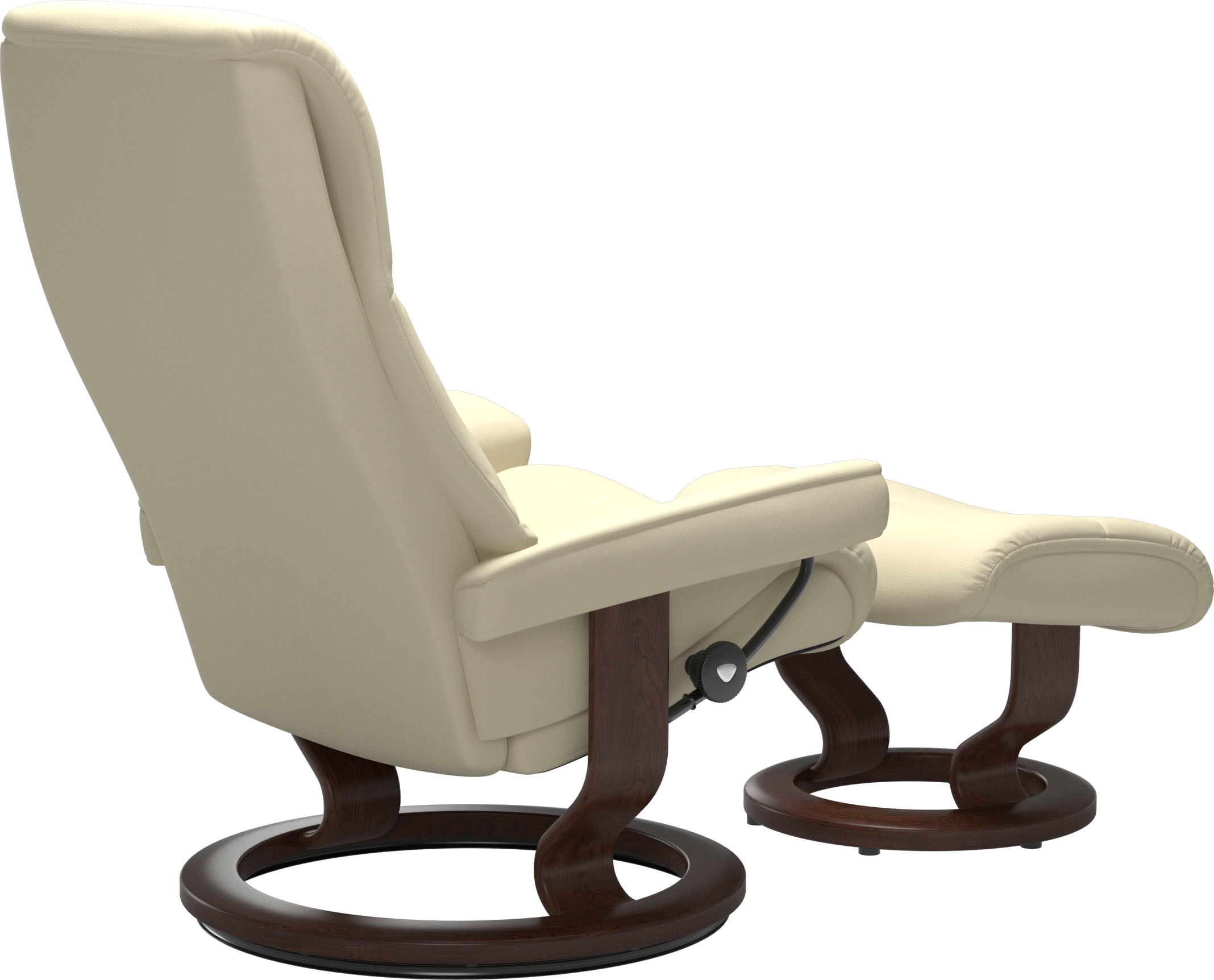 Stressless® Relaxsessel »View«, (Set, Relaxsessel mit Hocker), mit Classic Base, Größe M,Gestell Braun