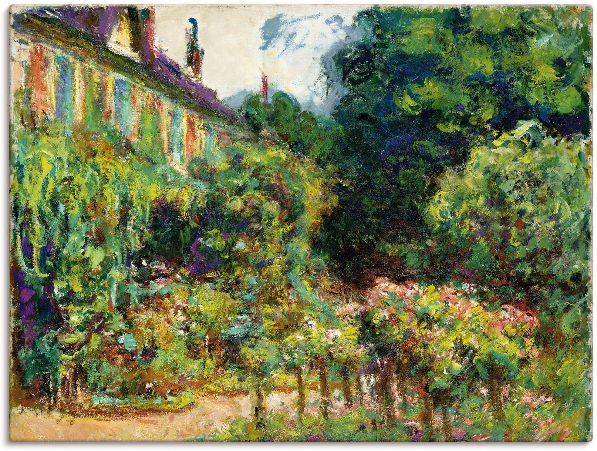 Artland Leinwandbild »Das Haus des Künstlers in Giverny. 1913«, Garten, (1 St.), auf Keilrahmen gespannt