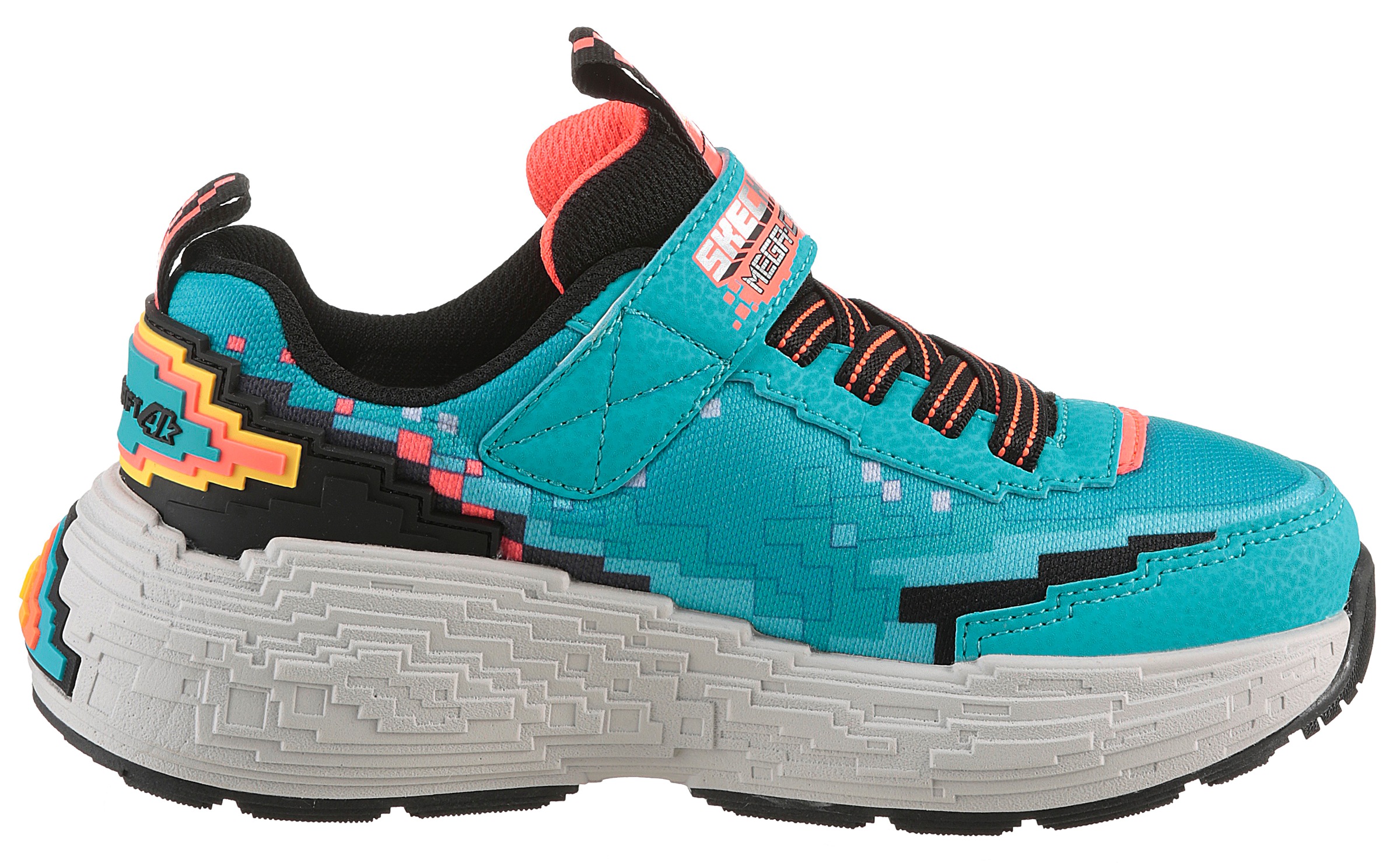 Skechers Sneaker »MEGA-CRAFT 4K«  , Klettschuh im coolen Pixel-Look, Größenschablone zum Download