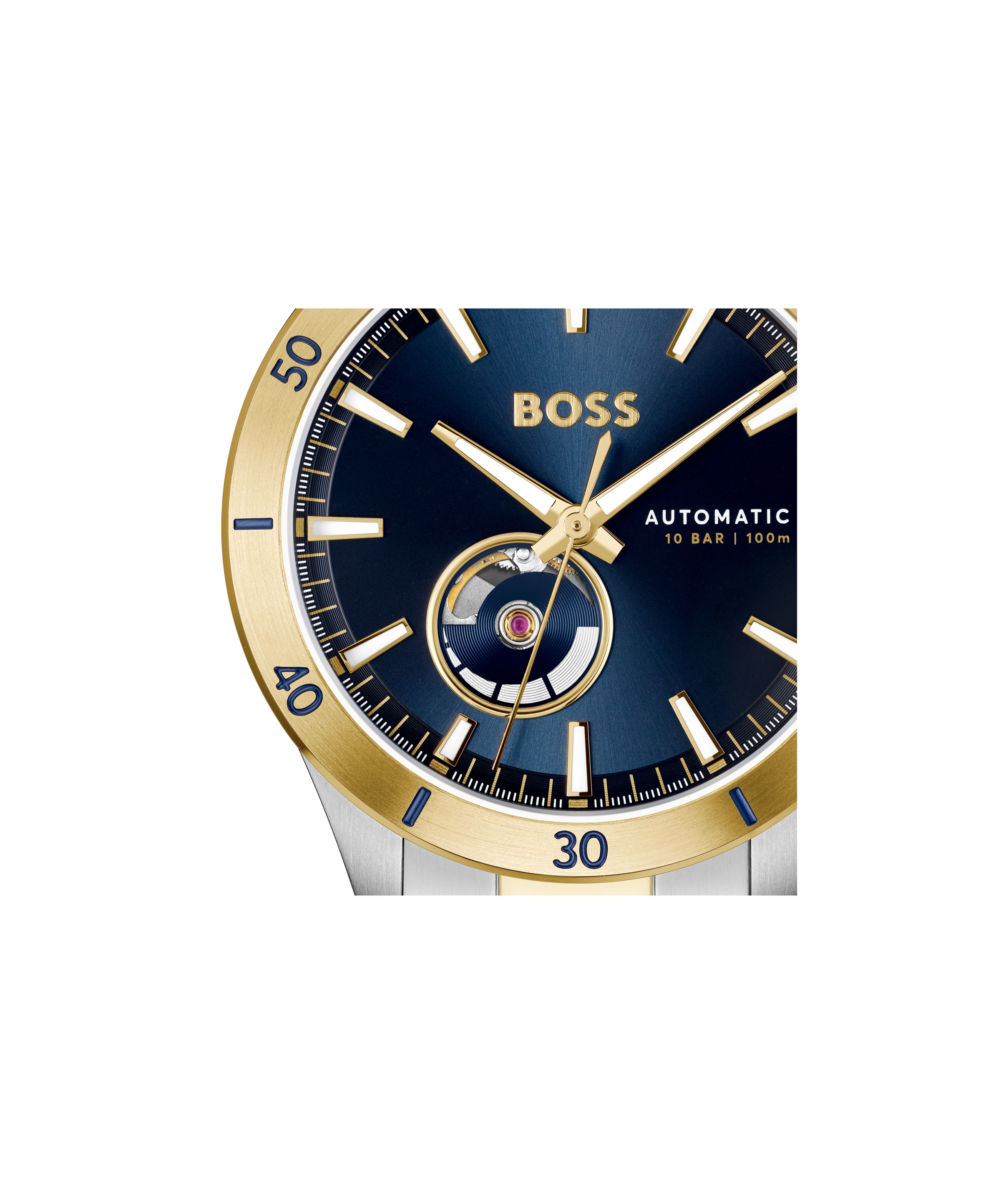 BOSS Automatikuhr »TROPER AUTOMATIC« Armbanduhr, Herrenuhr, Mechanische Uhr, Edelstahlarmband, analog