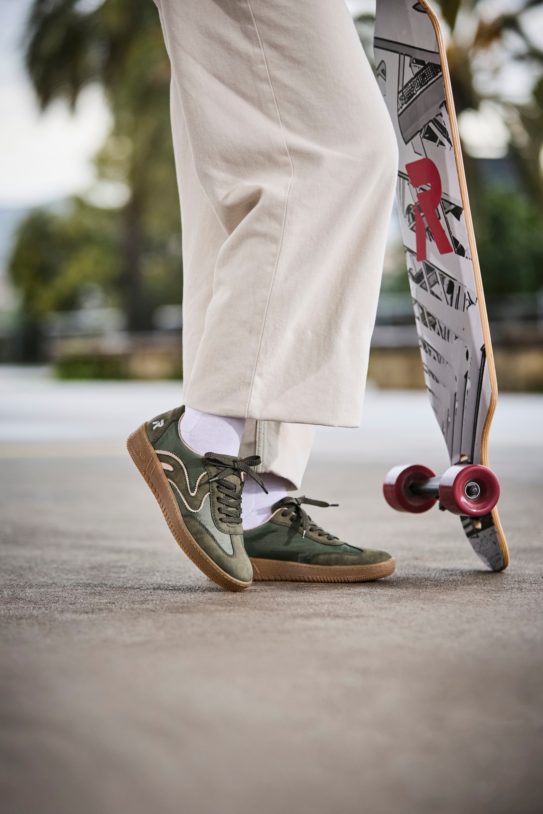 RIEKER Sport Plateausneaker  , Freizeitschuh, Halbschuh, Schnürschuh in veganer Verarbeitung