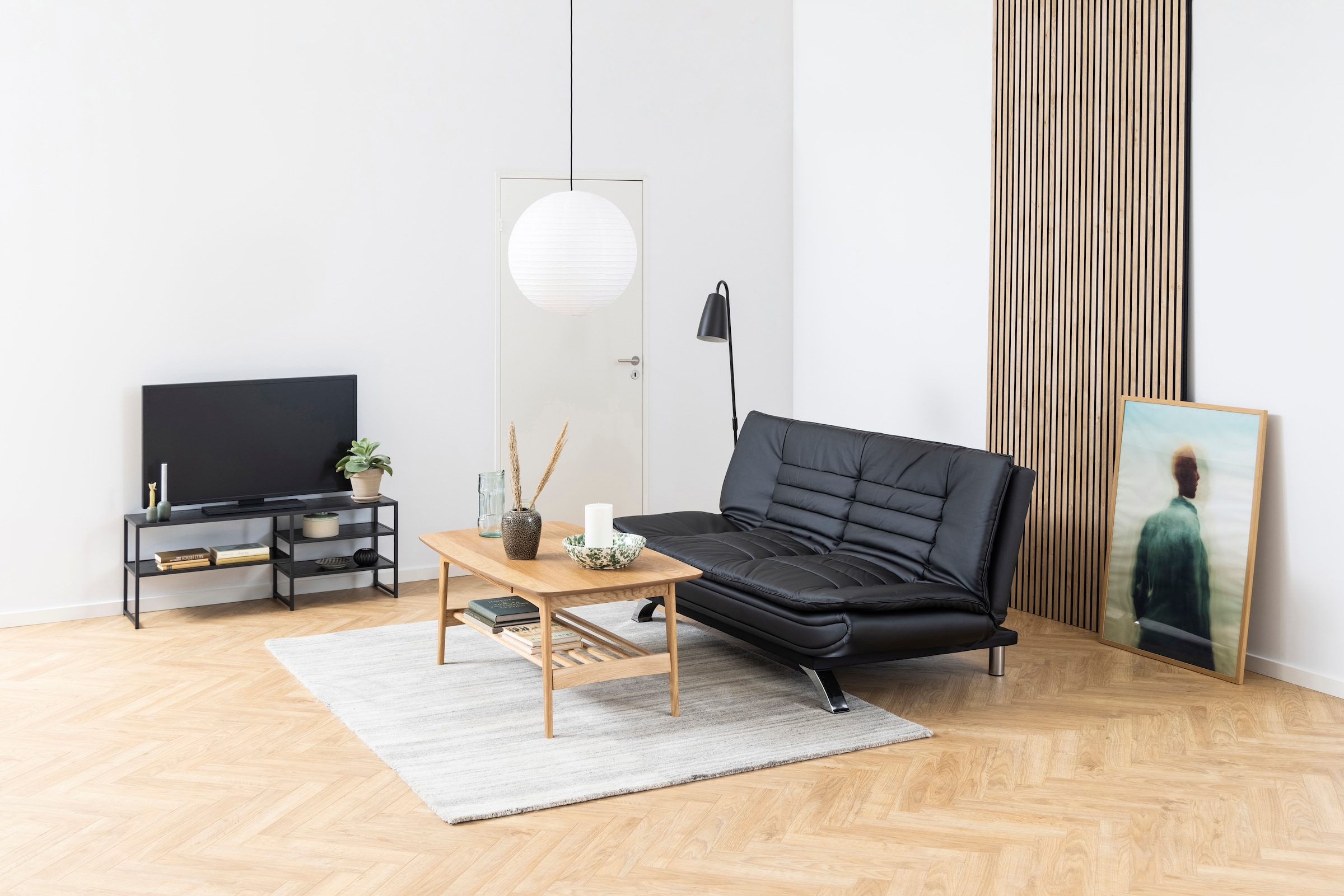 ACTONA GROUP TV-Schrank, Metallgestell im Industrie-Look, 3 Einlegeböden, Breite 120 cm