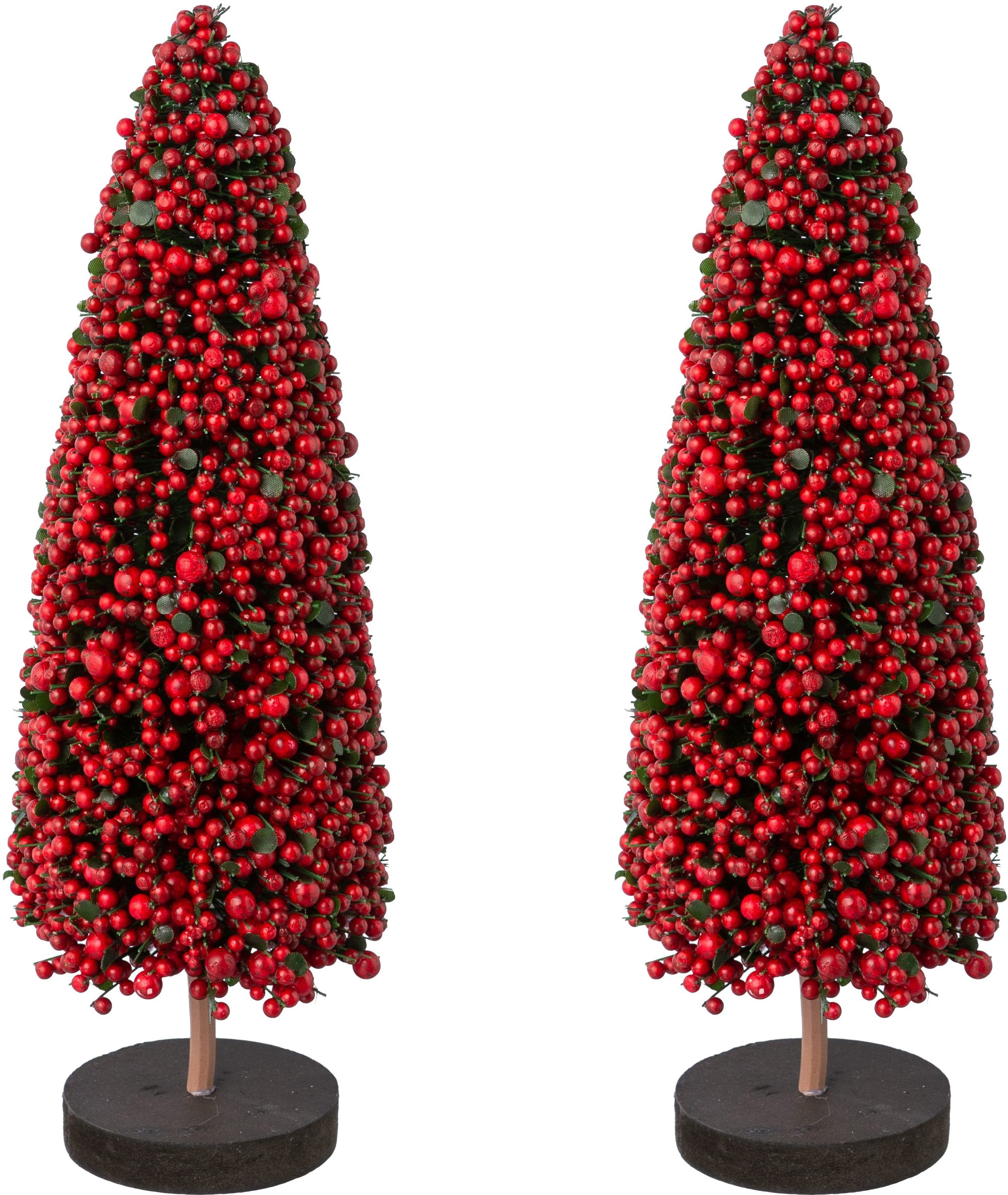 30 »Weihnachtsdeko«, deco Perlen Höhe auf Dekobaum Raten Creativ cm dekoriert, mit Holzbase, auf kaufen hochwertiger