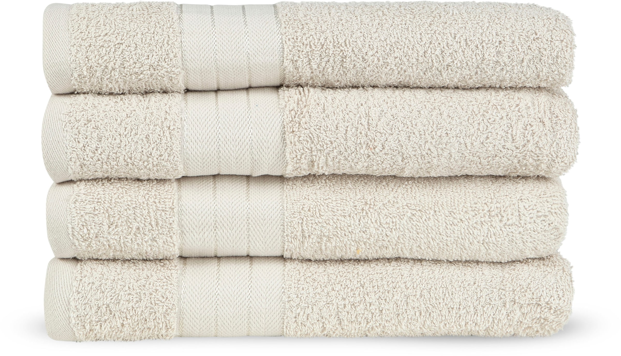 EMOTION Handtücher »Uni« Baumwolle, Walkfrottee, Bordüre, 500 GSM, Einfarbig, ohne Aufhängung beige Obermaterial: 100% Baumwolle B/L: 50 cmx100 cm