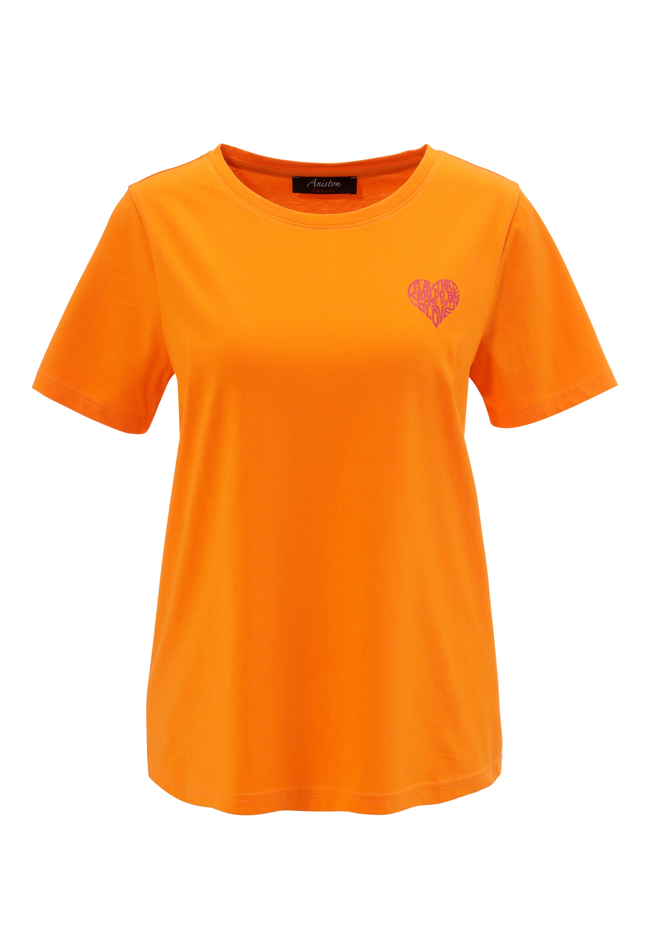 Aniston CASUAL T-Shirt, mit großem Statement-Schriftzug im Rücken