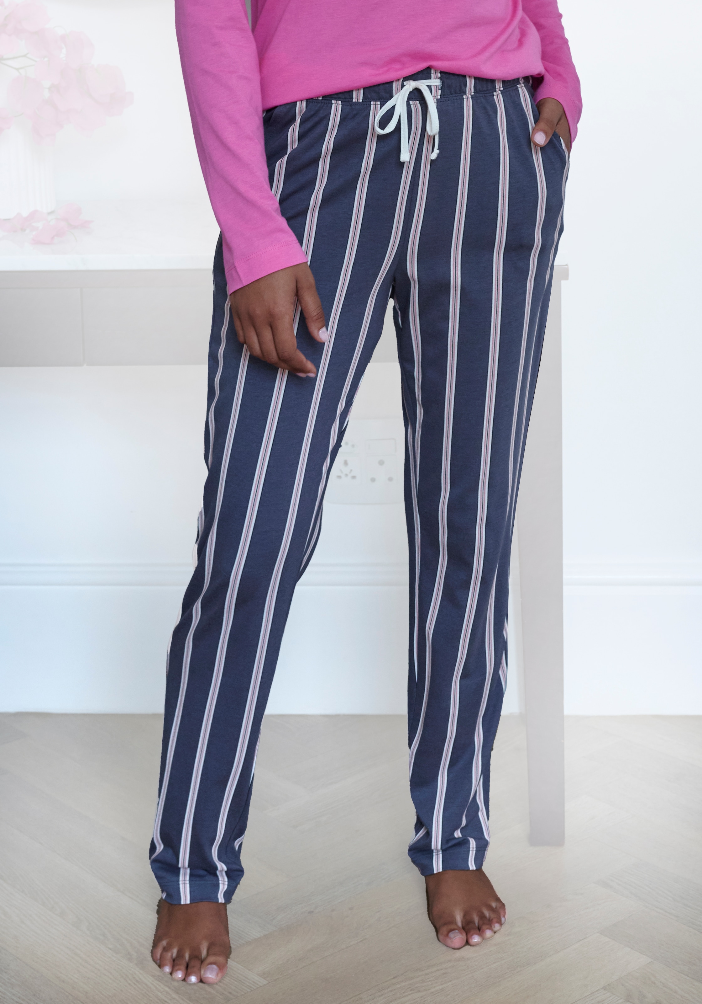 LASCANA Pyjamahose  mit Druck