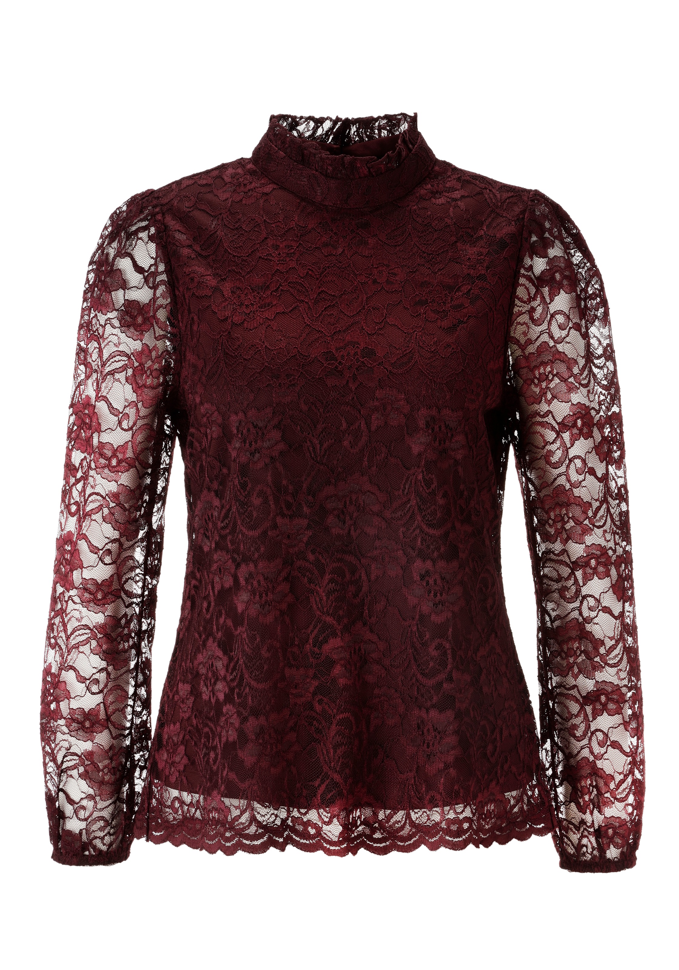 Aniston CASUAL Spitzenbluse, aufwändig mit edlen Rosen verziert - NEUE KOLLEKTION