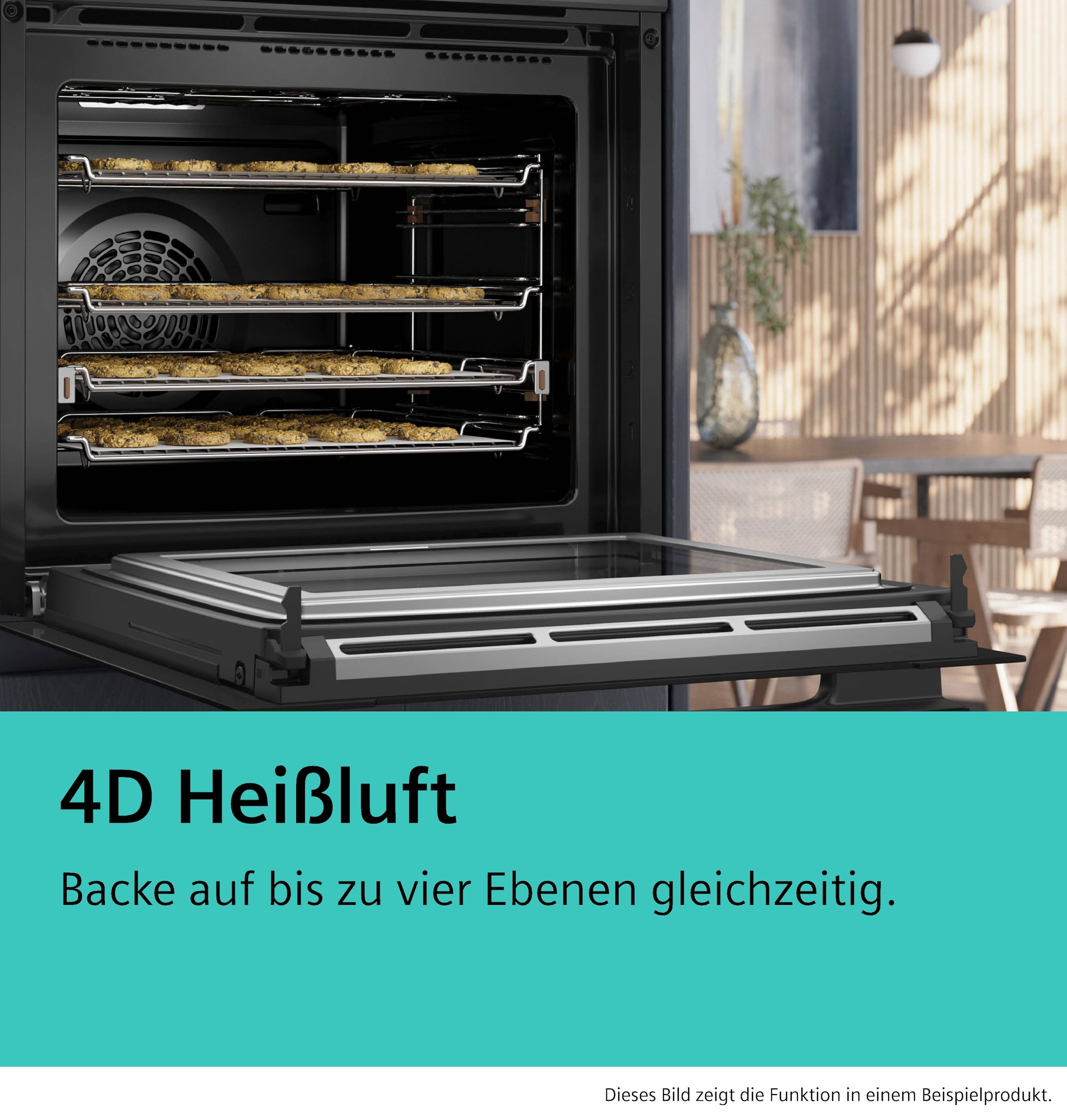 SIEMENS Einbaubackofen iQ700 »HB778G9B1« mit Teleskopauszug nachrüstbar Exzellente Ergebnisse: mit Gerichterkennung+Bräunungssensor mit Kamera