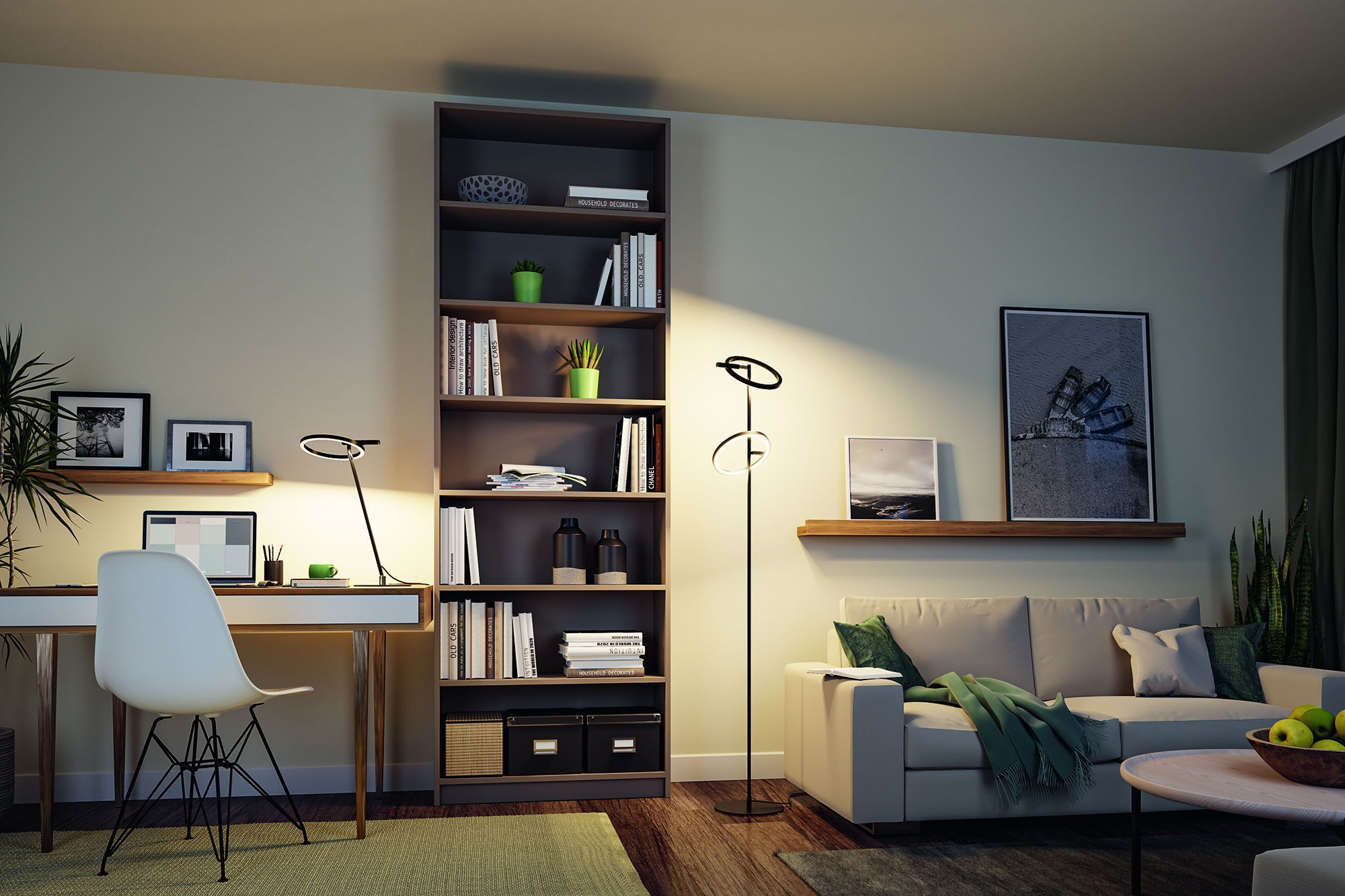 Paulmann LED Schreibtischlampe »Odila Tunable White 650lm 10,4W Schwarz matt, Chrom« LED-Modul 1 Stk. Tageslichtweiß Memoryfunktion