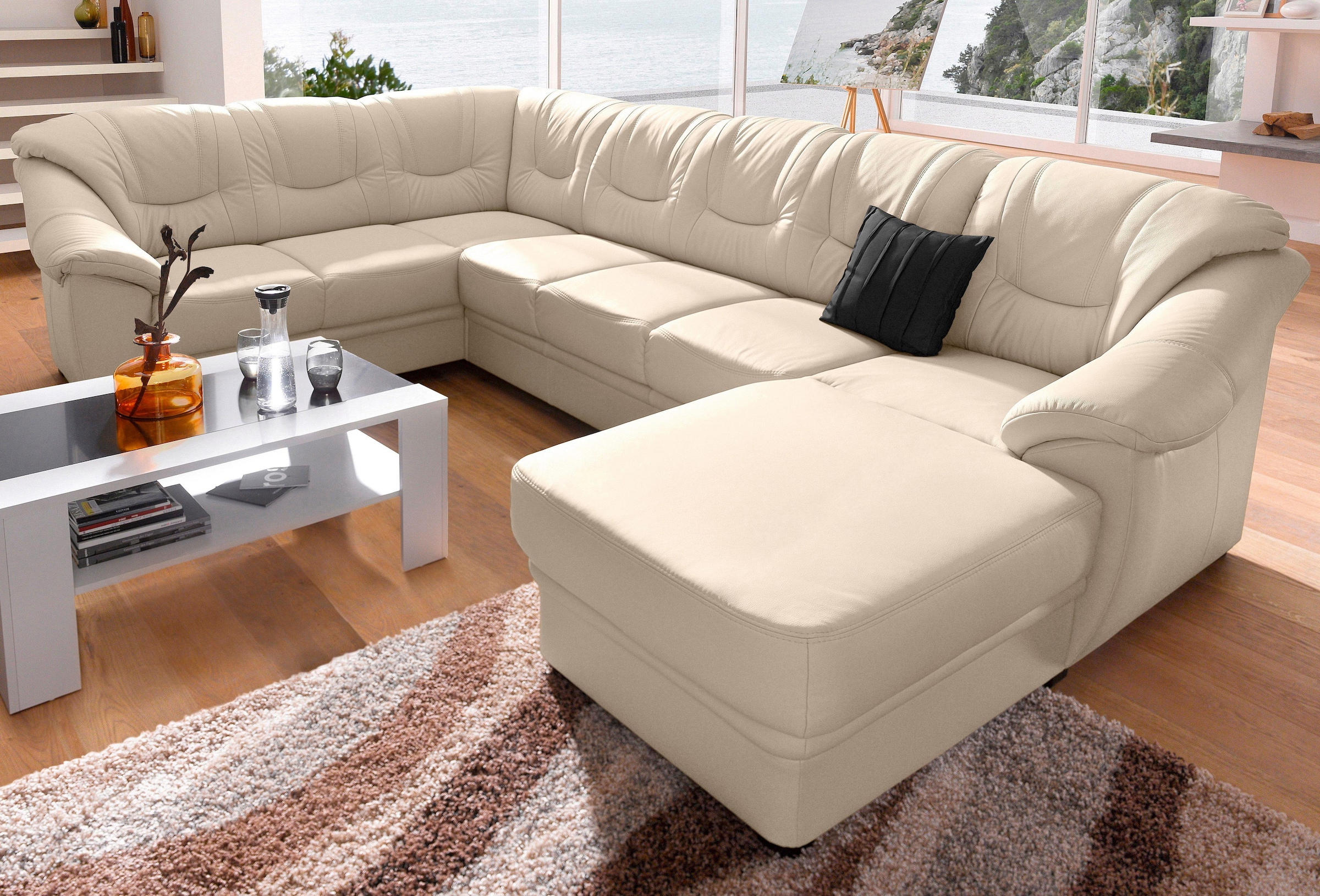 sit&more Wohnlandschaft »Savona U-Form, B: 320 cm« optional Bettfunktion, F günstig online kaufen