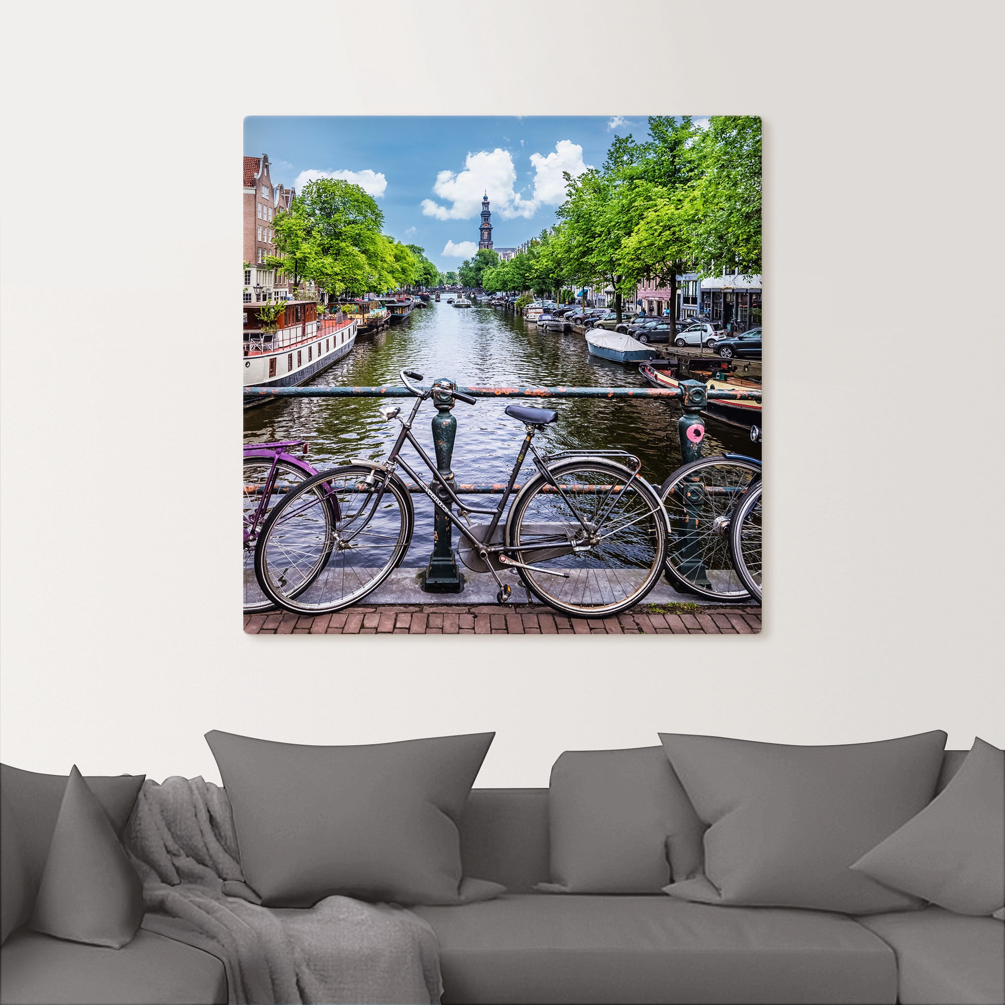 Artland Leinwandbild »Typisch Amsterdam«, Amsterdam, (1 St.), auf Keilrahme günstig online kaufen