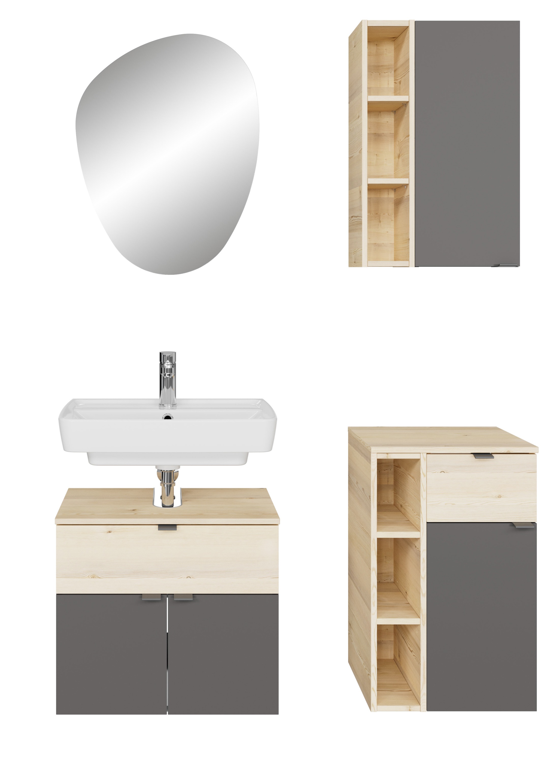 Saphir Badmöbel-Set »Quickset 394« Komplett-Set, 4 Stk. tlg. günstig online kaufen