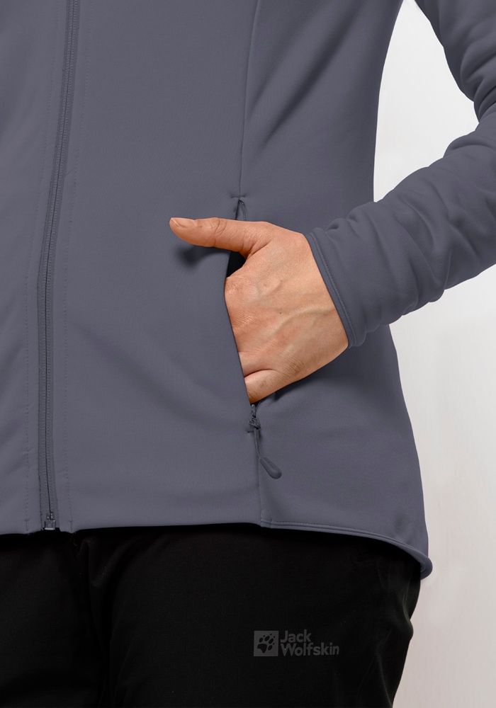 Jack Wolfskin Fleecejacke »BAISELBERG HOODED FZ W«, mit Kapuze
