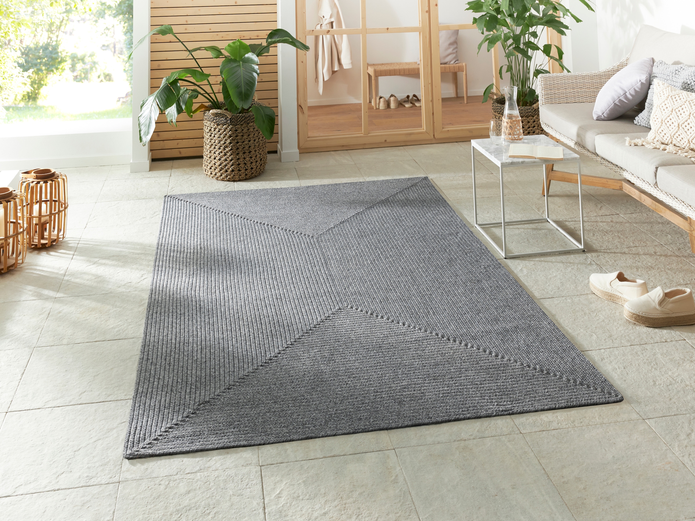 HANSE Home Teppich »Trenzado«, rechteckig, 10 mm Höhe, In- & Outdoor, Handm günstig online kaufen