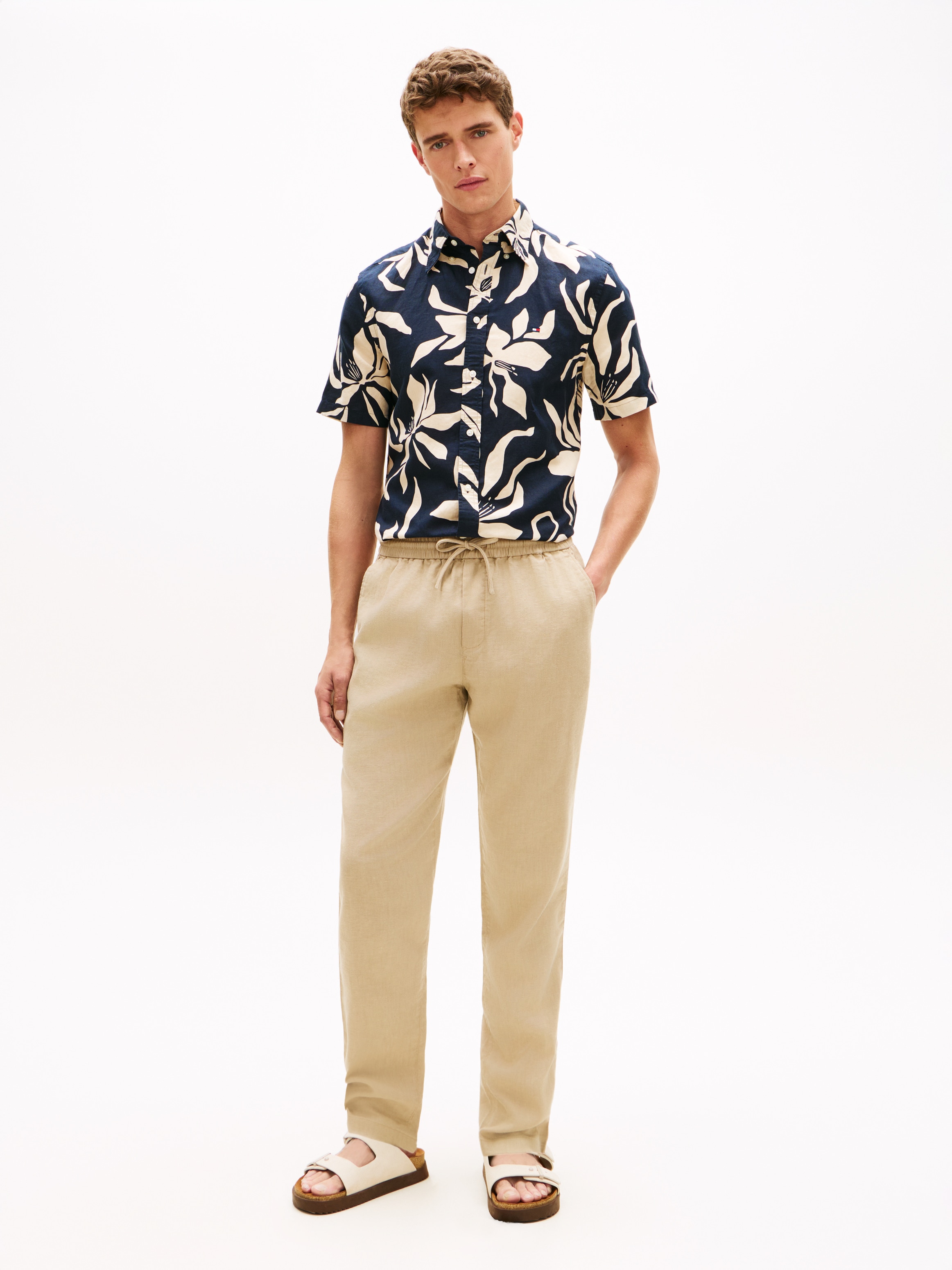 Tommy Hilfiger Chinohose »HARLEM PO SORONA LINEN«  Tapered Leg Fit, aus Leinenmix, teilelastischer Bund