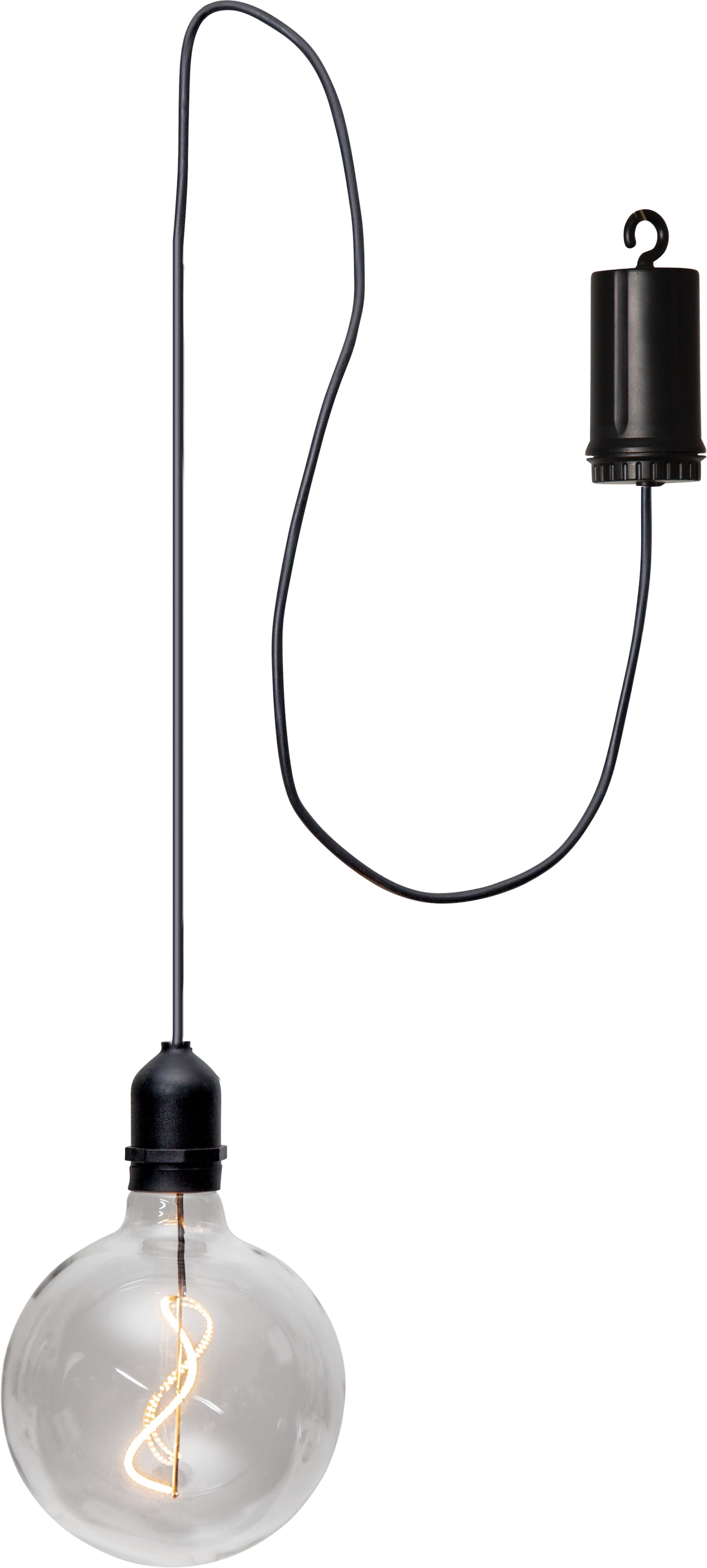 Parforce Traditional Hunting LED-Hängeleuchte »Hängeleuchte Bowl« LED-Board 1 Stk. Warmweiß Glaskugel, warmweißes Filament-Licht, Batteriebetrieb, Timer