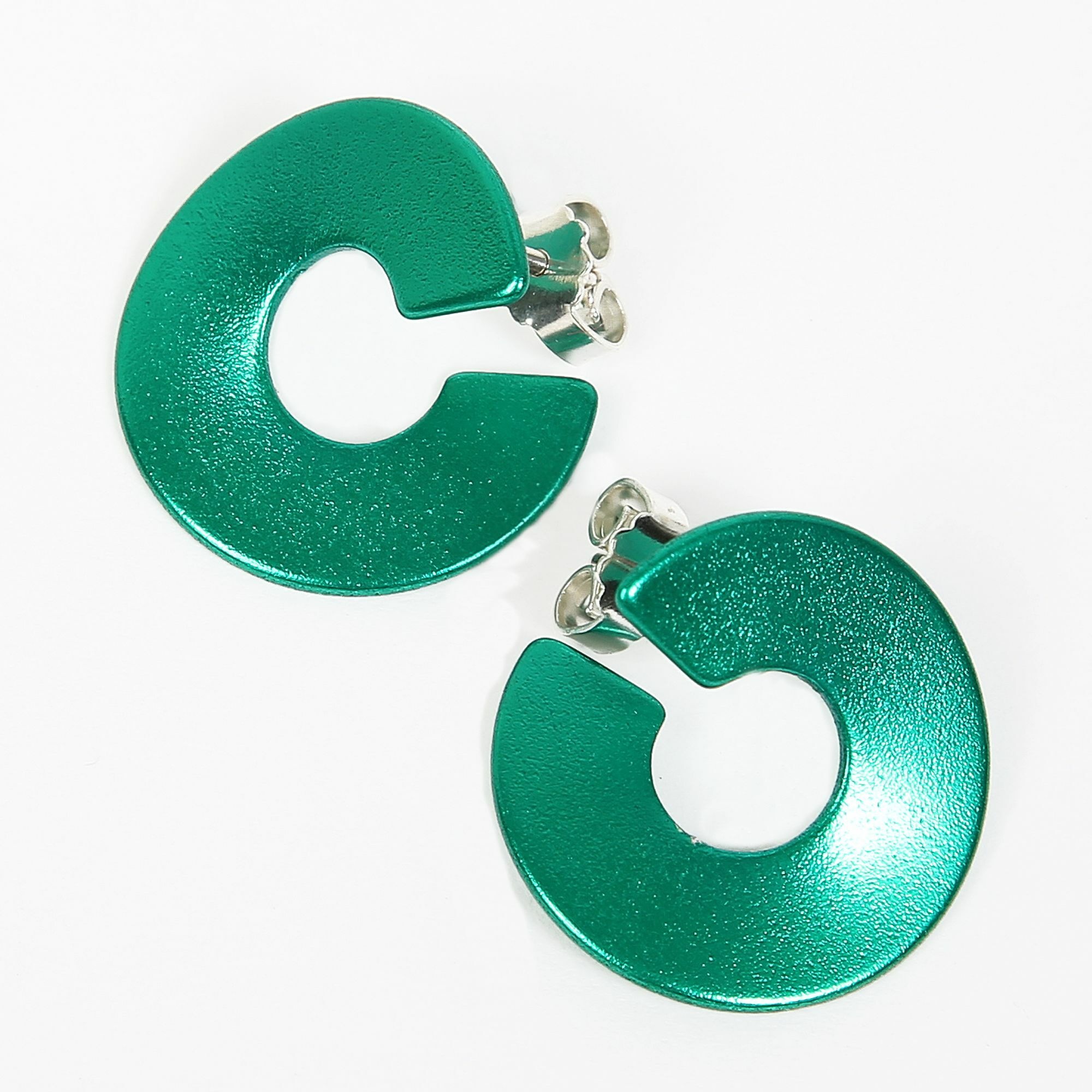 DEMARIE Paar Ohrstecker »eloxiertes Aluminium grün« hellgrün