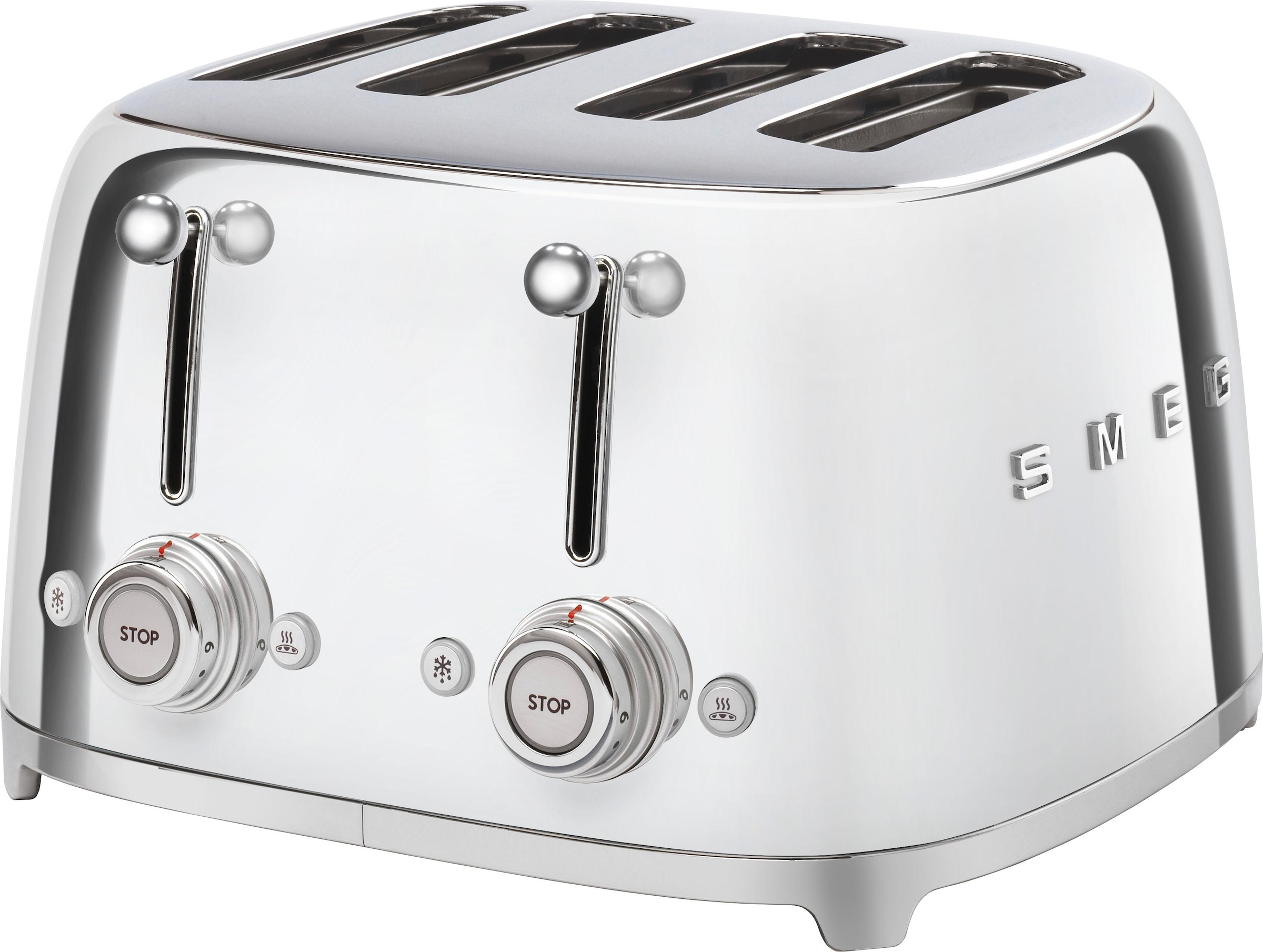 Smeg Toaster »TSF03SSEU«, 4 kurze Schlitze, 3000 W günstig online kaufen