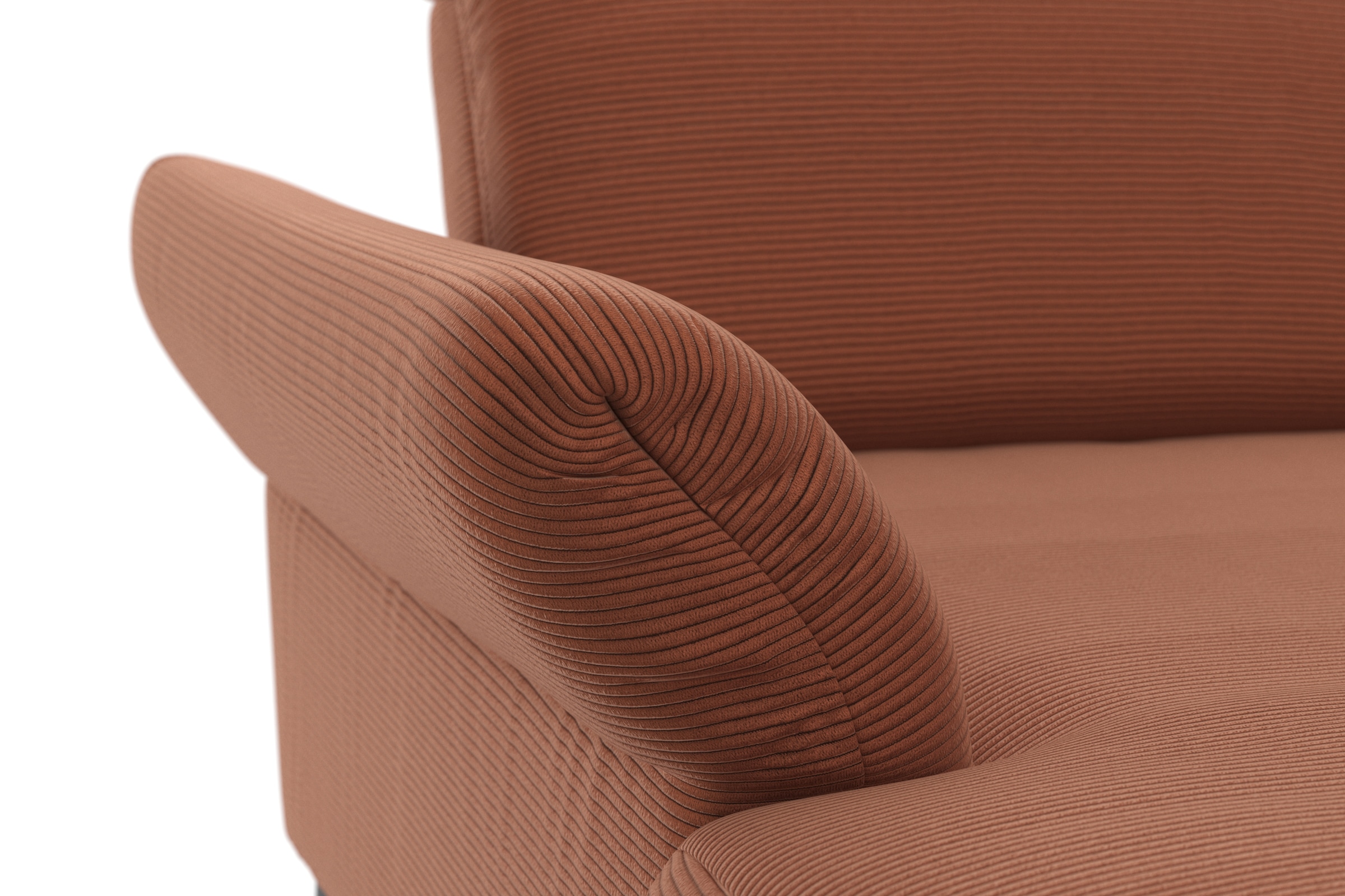 INOSIGN Wohnlandschaft »Coco U-Form«, Sitztiefen-, Arm- und Kopfteilverstellung, Cord-Bezug, Fußhöhe 15 cm