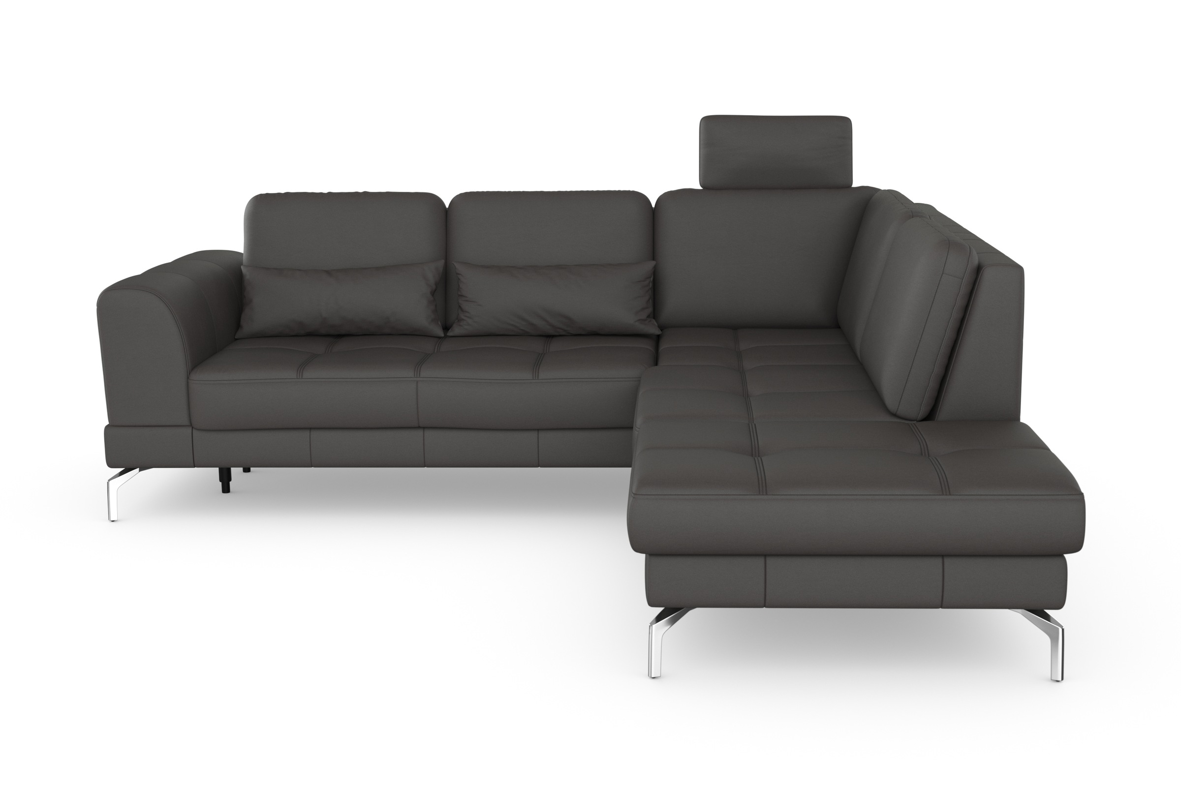 sit&more Ecksofa »Bendigo L-Form«, inklusive Sitztiefenverstellung, Bodenfreiheit 15 cm, in 2 Fußfarben