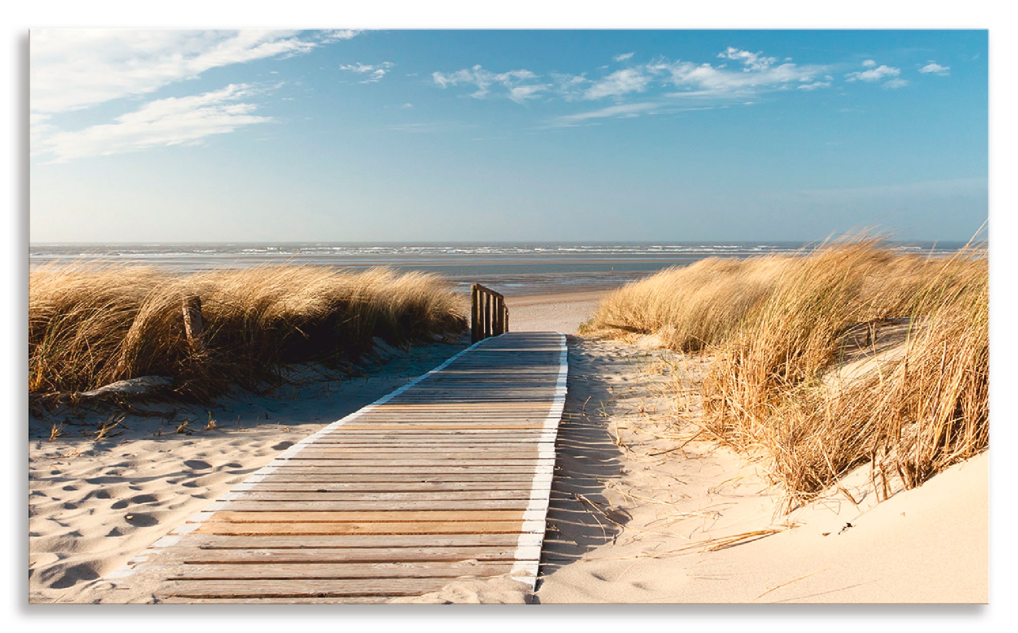 Artland Küchenrückwand »Nordseestrand auf Langeoog - Steg«, (1 tlg.), Alu S günstig online kaufen